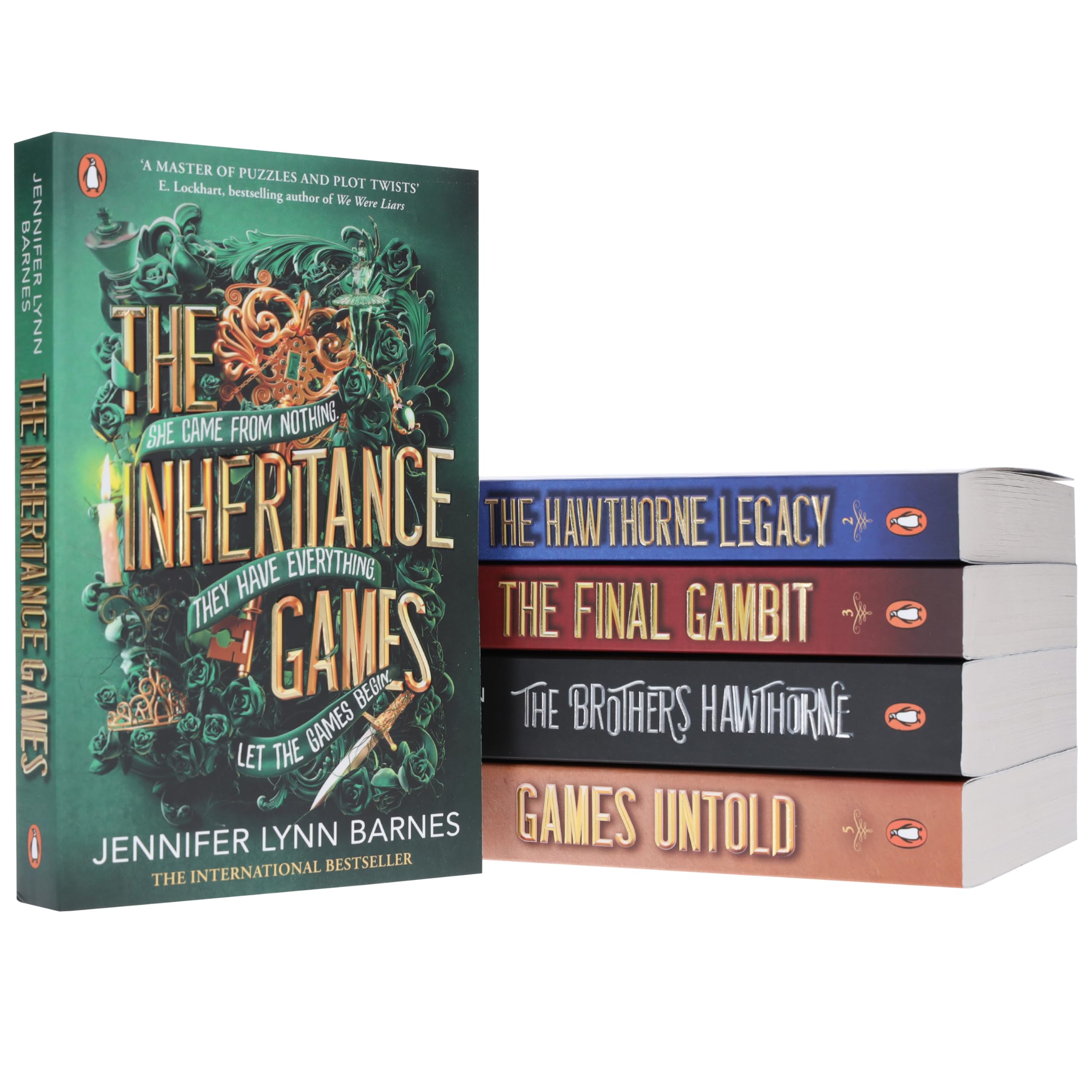 The Inheritance Games Series By Jennifer Lynn Barnes 5 Books Collection Set (The Inheritance Games, The Hawthorne Legacy, The Final Gambit, The Brothers Hawthorne & Games Untold)