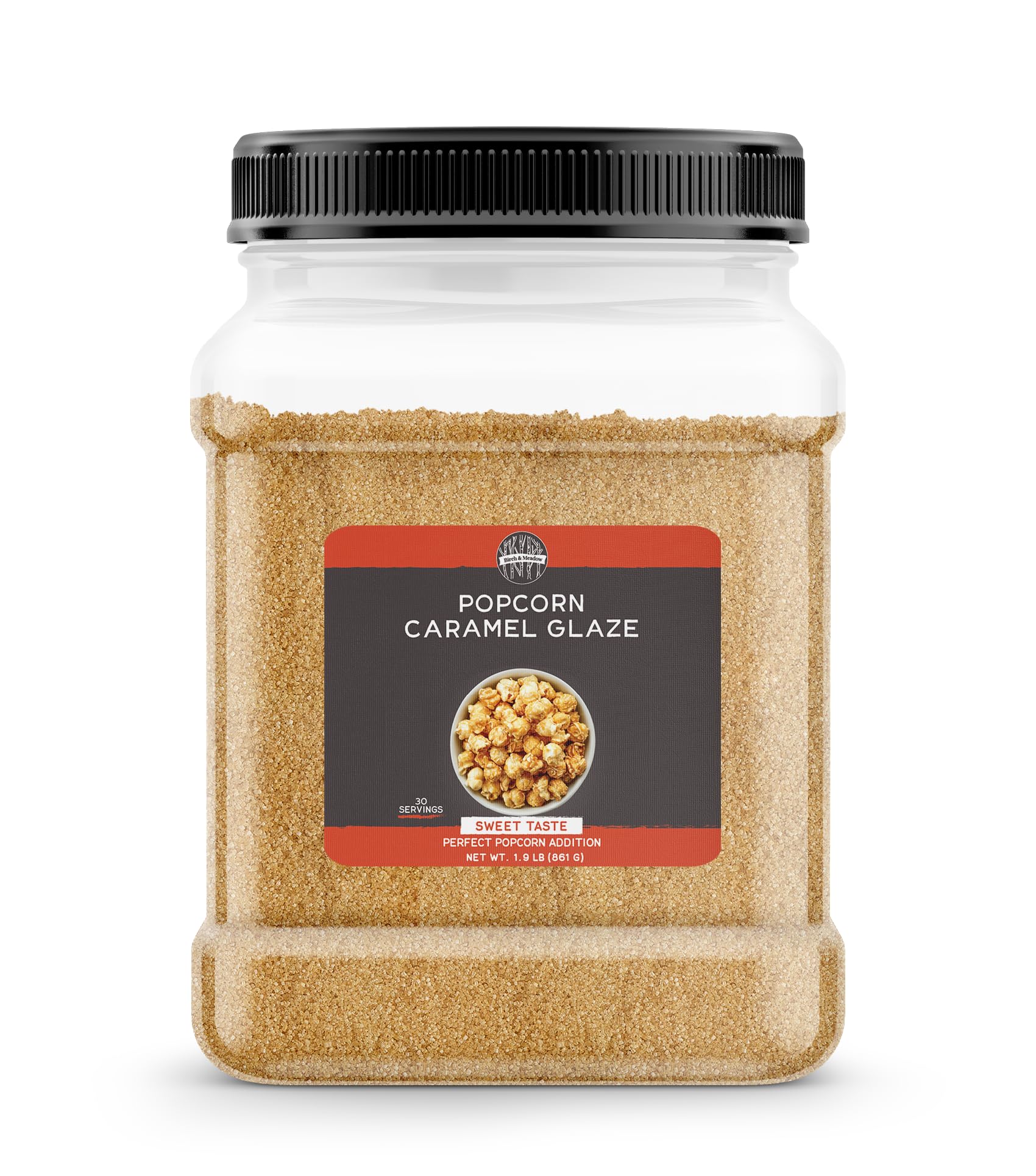 Birch & Meadow 4 Cups Popcorn Caramel Glaze, Sweet Taste, Easy to Make