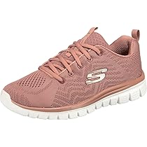 Skechers Graceful Get Connected, Sneaker Donna, Mauve Mesh Trim, 39 EU