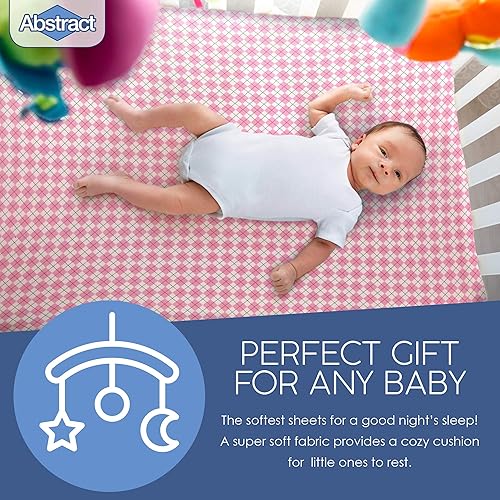 Vista 38 de Abstract Sábanas de algodón para cuna pequeñas – Pack n Play Sábanas bajeras – Sábanas ultrasuaves para cuna para niños y niñas – Universales