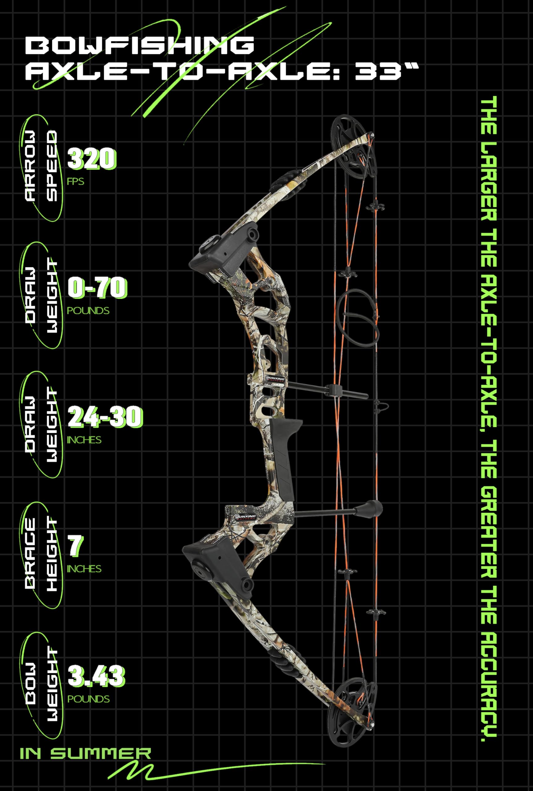 Bear Surpass Bow Strata/Black 70 lbs. RH