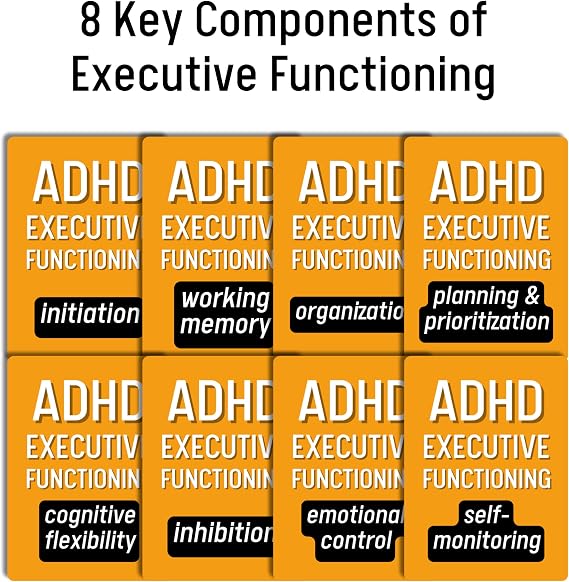 ADHD Executive Functioning Toolkit - ADHD Coping Flash Cards for Self Regulation - Therapy Tools & Activities for Managing Neurodivergence - ADHD Superpower Flashcards - ABA Therapy Materials