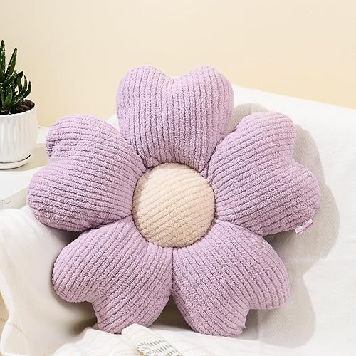 Miniatura 8 de Sioloc Almohada de flores, almohada en forma de flor, cojín de suelo, cojín de asiento, bonita almohada de flor, almohada estética, almohadas