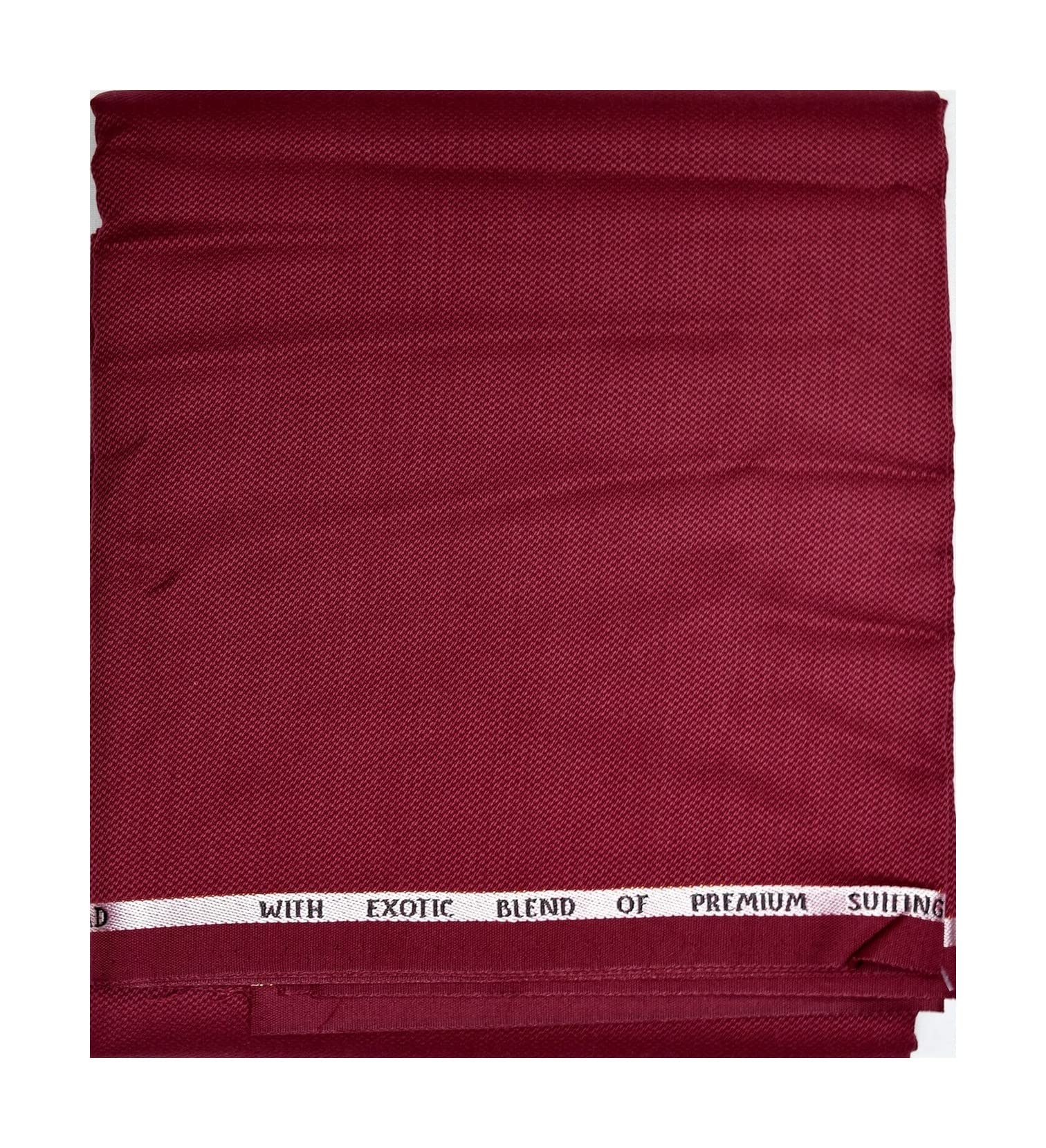 90'S MAROON COLOUR MATTE UNSTITCHED TROUSER FABRIC -1.30 METRES-image-21
