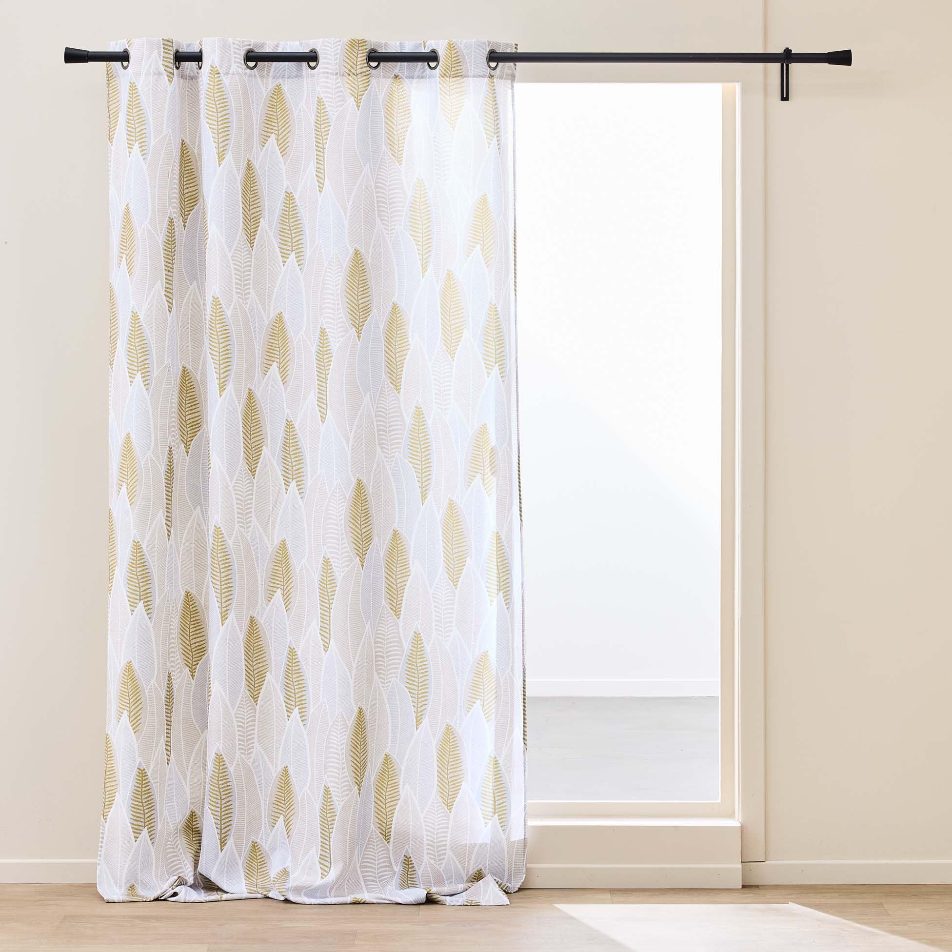 Douceur d'Intérieur, Kim Eyelet Curtain 140 x 280 cm Polyester Printed