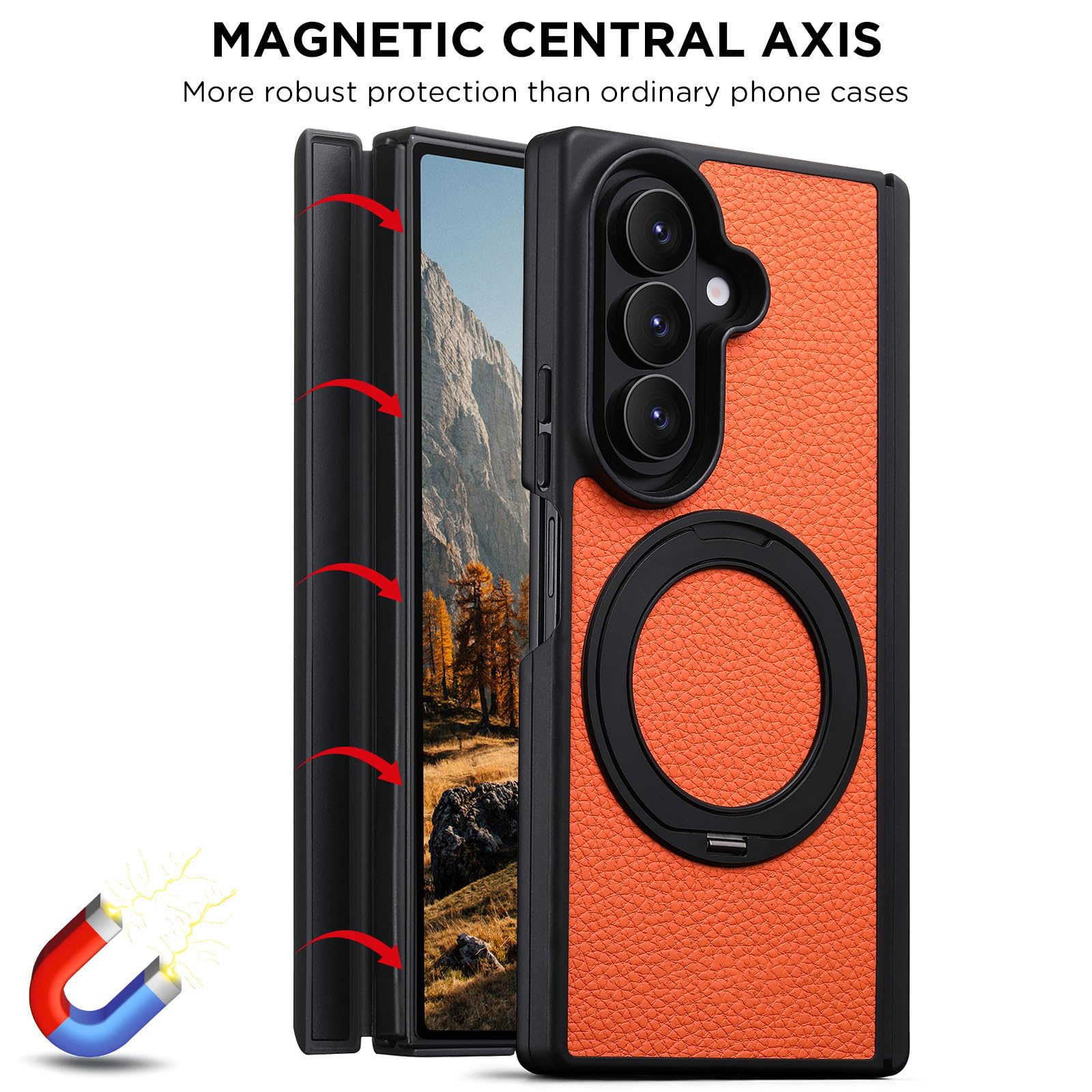 Magnética Funda para Samsung Galaxy Z Fold 8 Ultra, Bisagras Protección