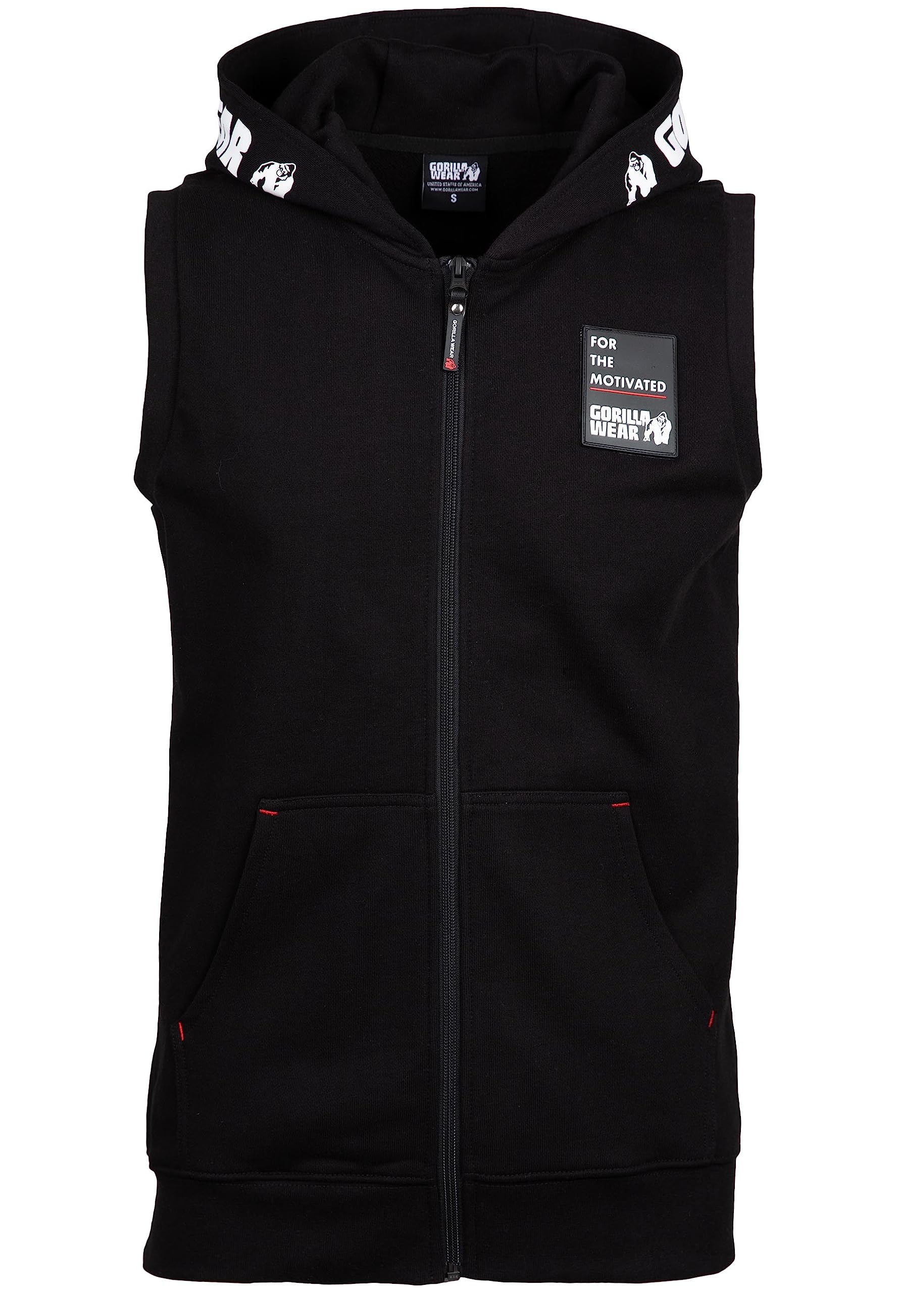 Gorilla Wear Noir Sleeveless Hooded Sweatshirt Milwaukee