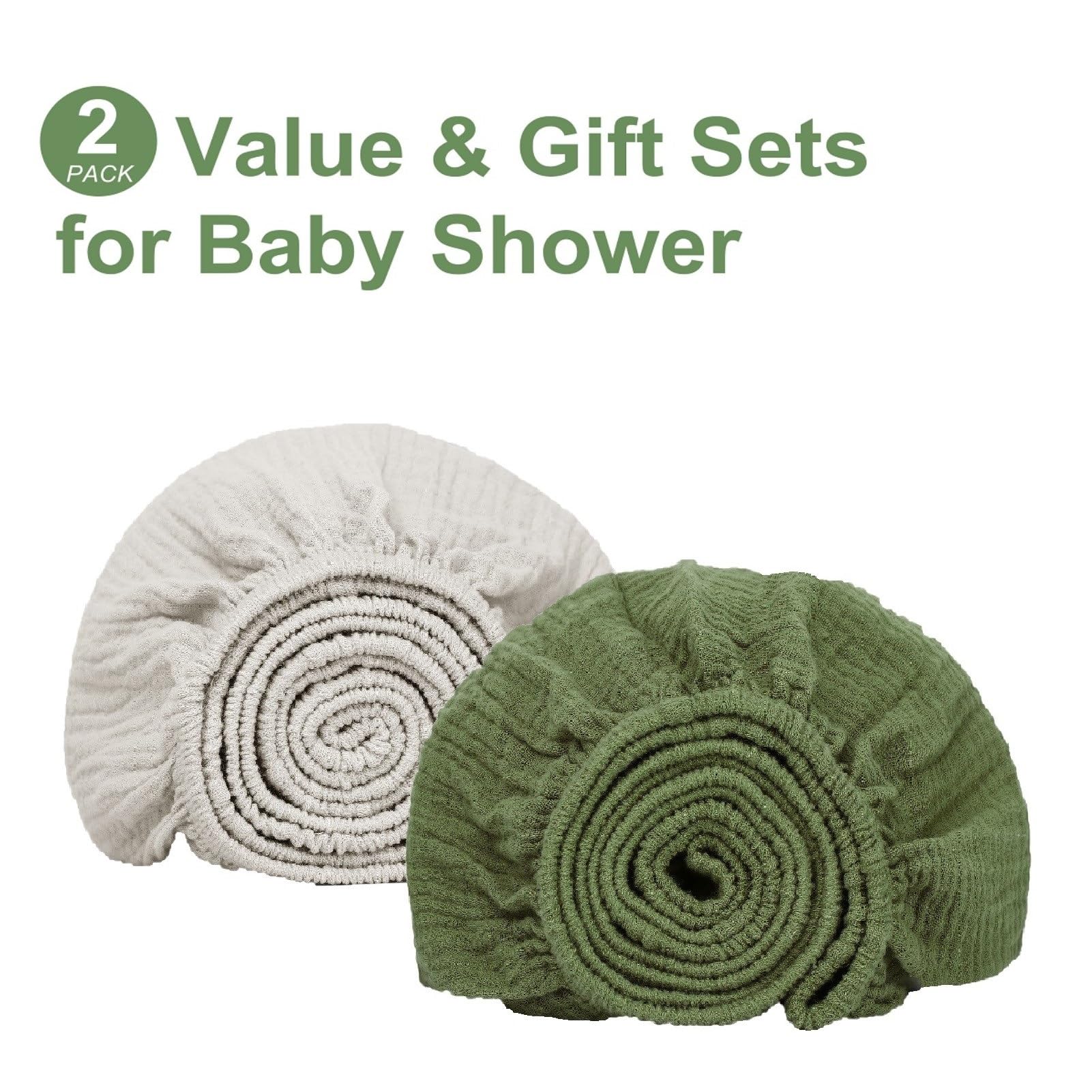 Paquete de 2 sábanas de Muselina para Cuna de 28 x 52 Pulgadas para niñas y niños, sábana Bajera Ajustable de Muselina de algodón Suave y acogedora, Ropa de Cama Bohemia de algodón