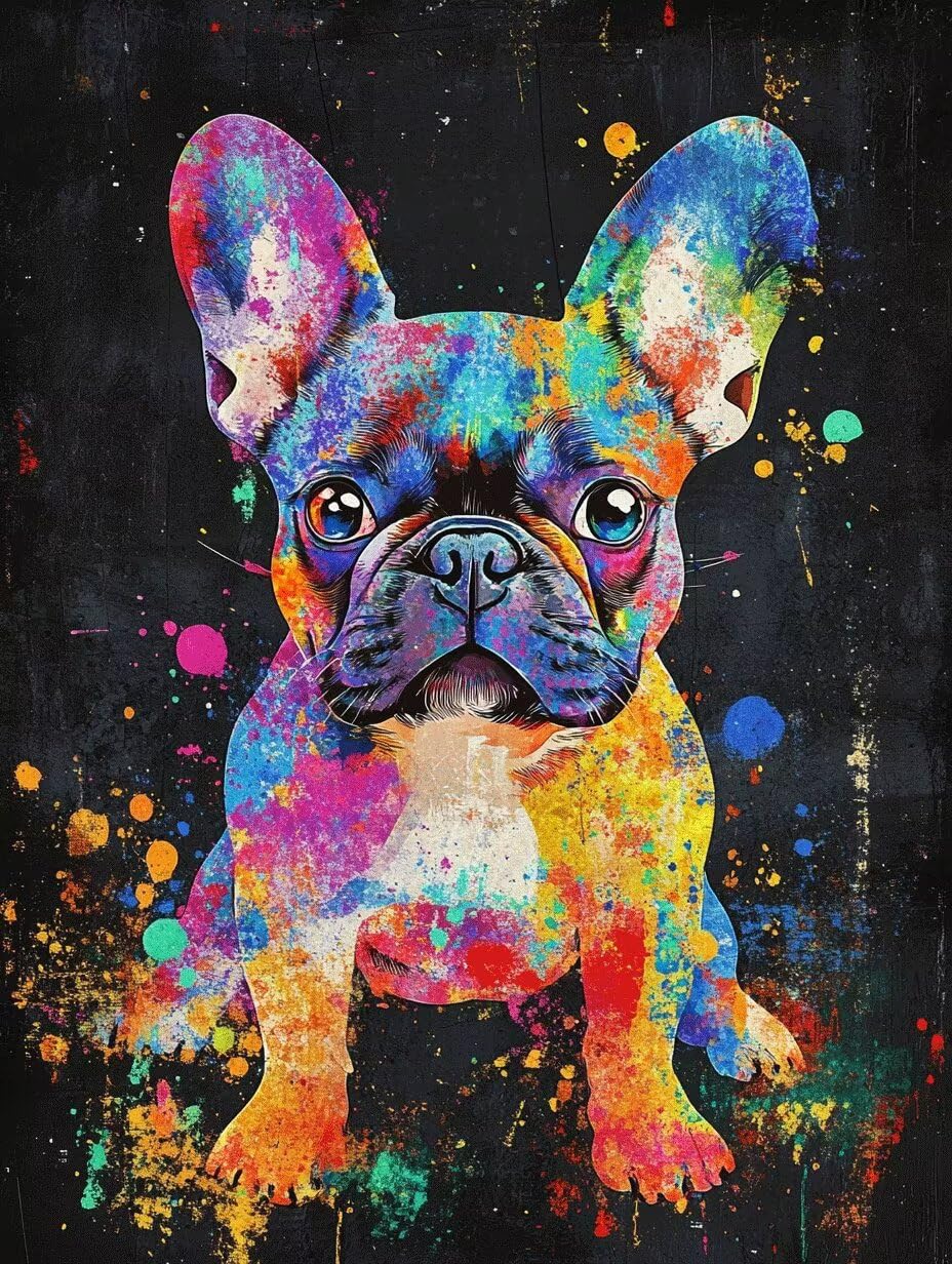 油絵　ゆ(o^^o)★確認　ベストフレンド犬 Amazon.co.jp: 数字油絵 犬 数字キット塗り絵 手塗り DIY絵 Paint by