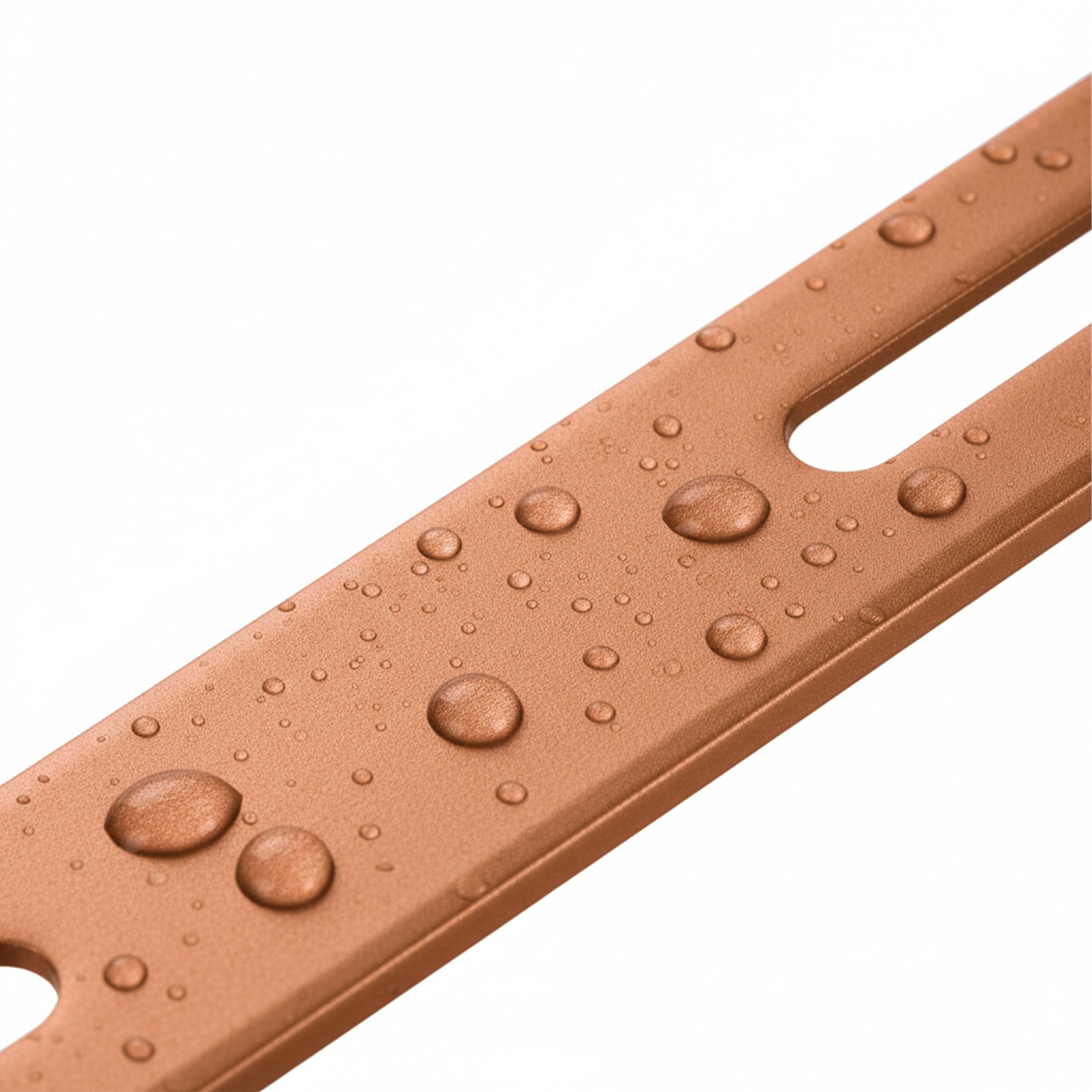Relaxdays Supports pour jardinières réglables sans perçage métal pour balustrades, Marron Clair 17x2x34 cm