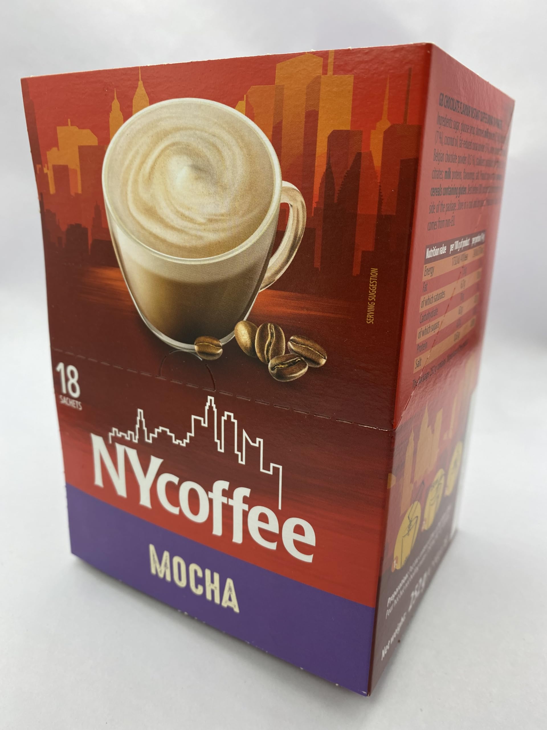 3XS Retail Limited NY Coffee Latte Mocha Flavour 18 x 14g sachets