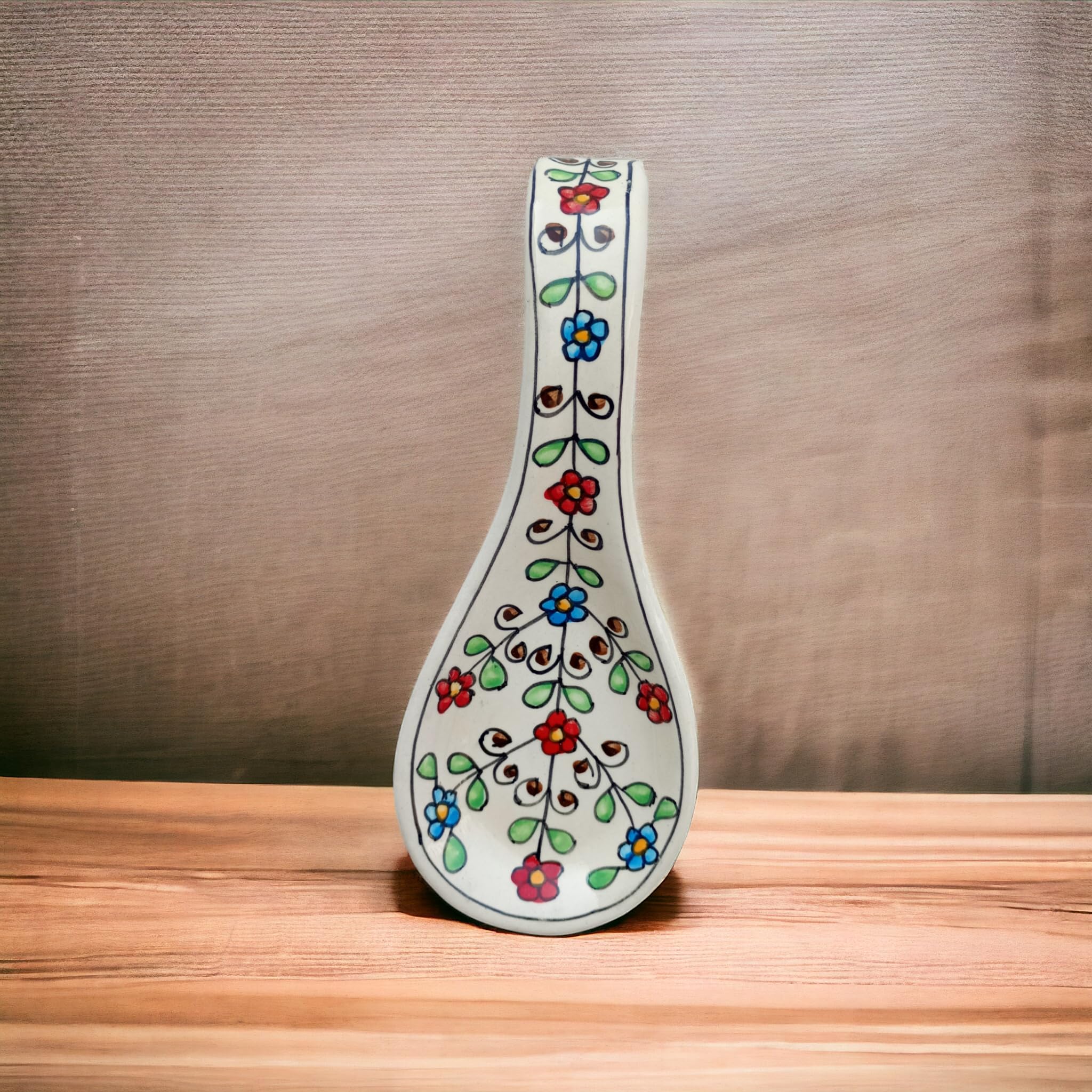 Malaikah Ceramic Spoon Rest Pack of 2 for Home, Kitchen, Dining, Kitchen Decor & Gifting