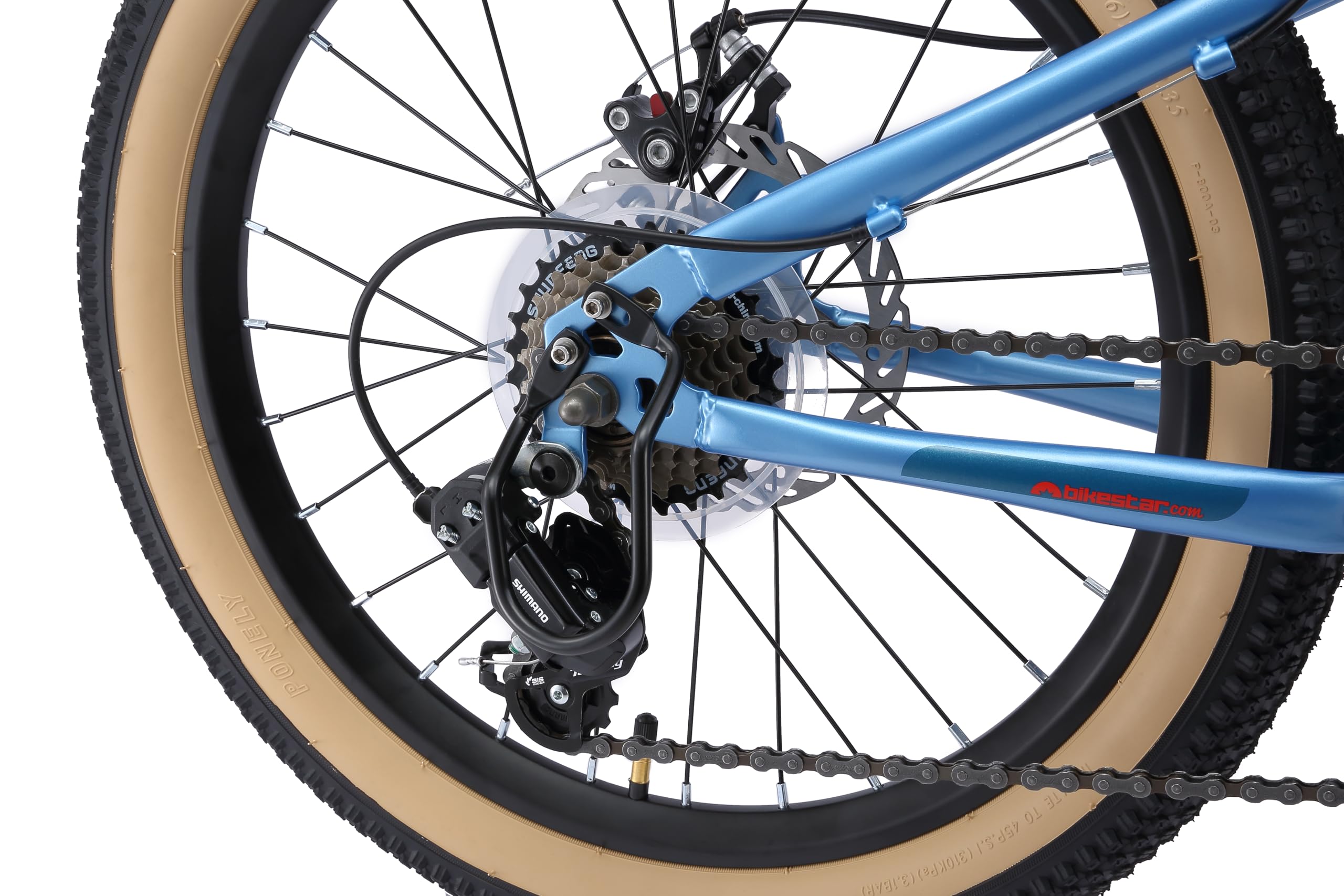 BIKESTAR MTB Mountain Bike 20" Alluminio per Bambini 6-9 Anni | Bicicletta Telaio Pollici 11 velocità Shimano, Hardtail, Freni a Disco, sospensioni