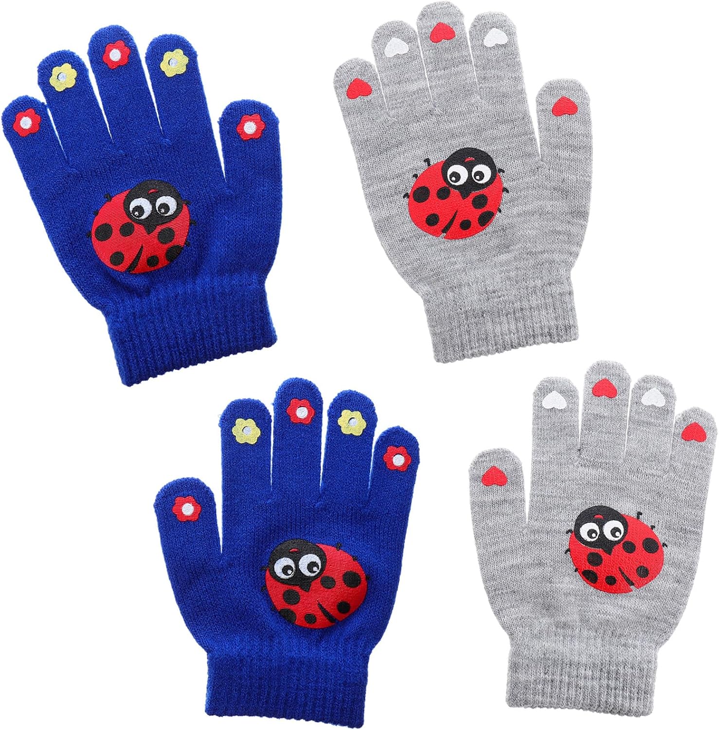 Holibanna 5pairs Cute Cartoon Animal Gloves for Boys and Girls of Warm Windproof Mittens for Ages for Daily Wear and Outdoor Activities