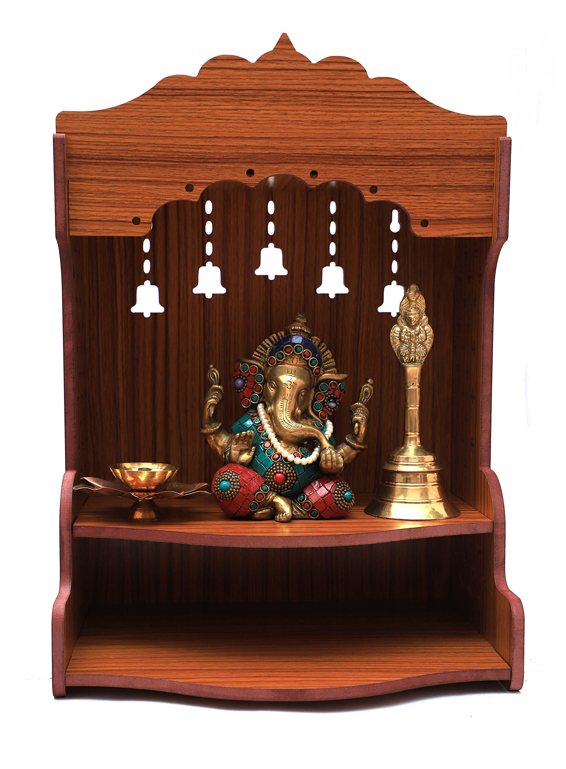 Buy Bhavya Art Beautiful MDF Wooden Temple/ Home Temple/ Pooja Mandir