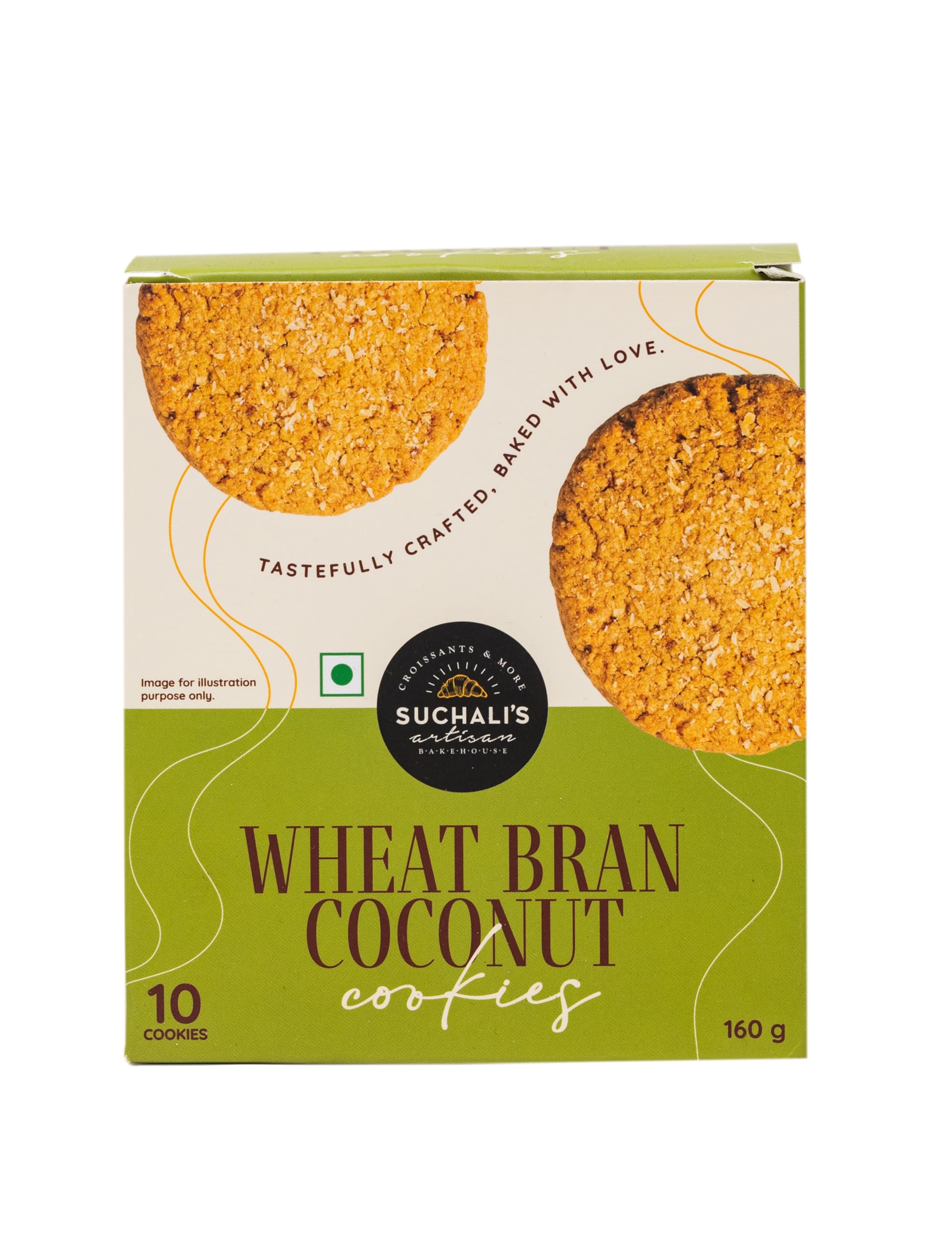 Suchalis Artisan Bakehouse Wheat Bran Coconut Cookies | 10 Cookies In Each Pack | Zero Maida & Healthy Nutritious|(16g x 10) | Pack Of 1 (B0DD489D8R) Amazon Price History, Amazon Price Tracker