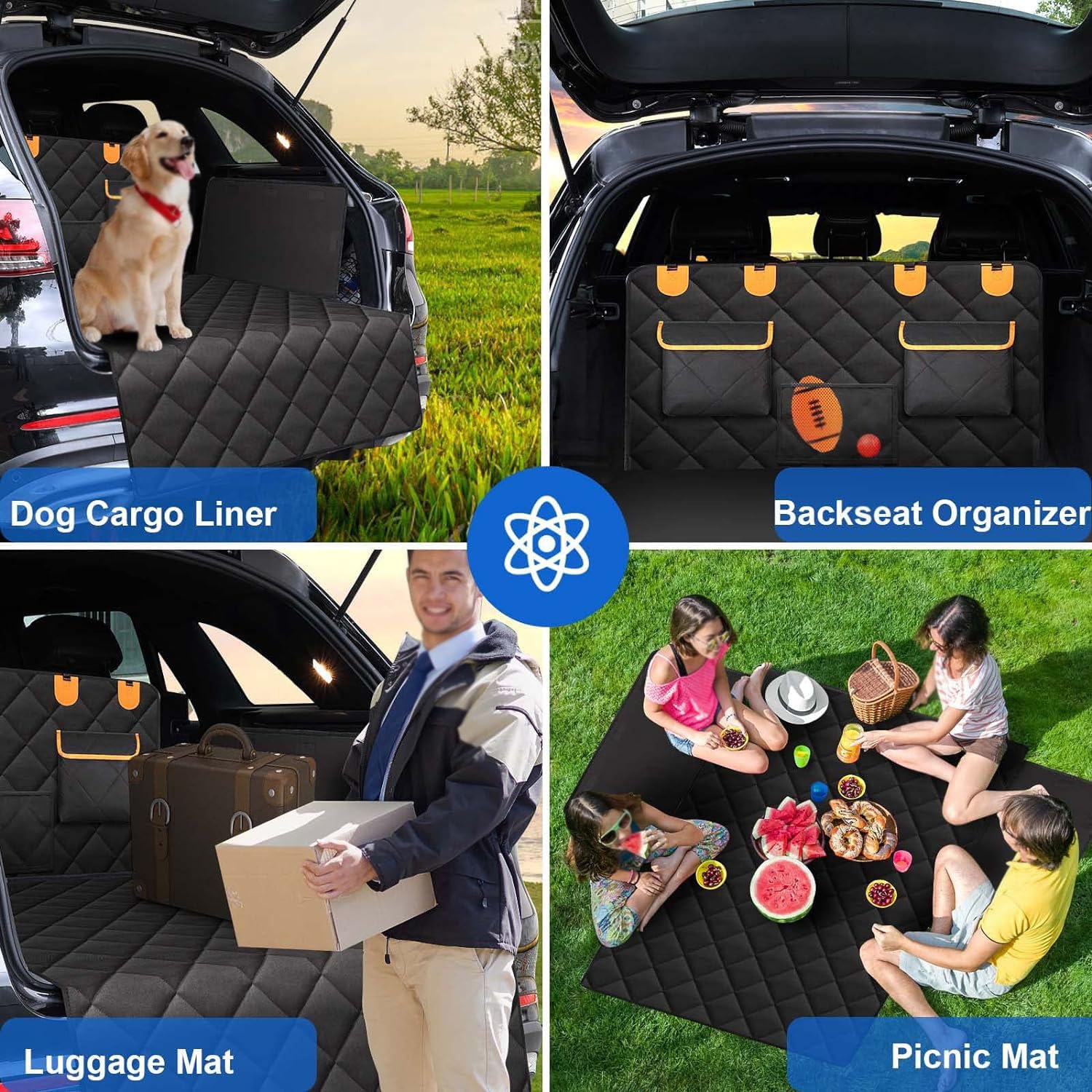 Telo Impermeabile Per Cani Nel Bagagliaio – Compatibile Con VW Tiguan Allspace R-Line 2021-2025, Oxford 600D
