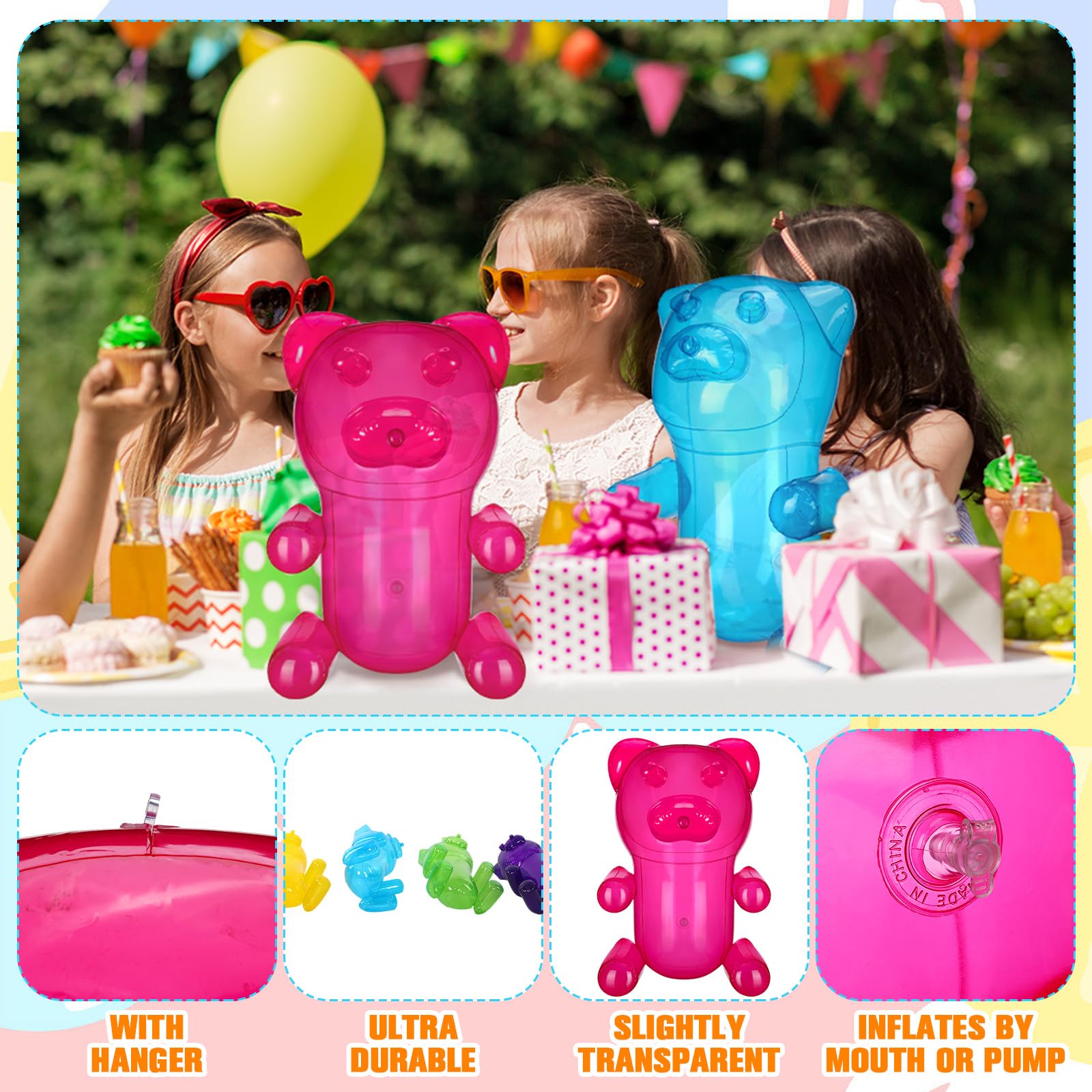 Snapklik.com : Poen 12 Pcs Candy Party Decorations Gummy Inflatable ...