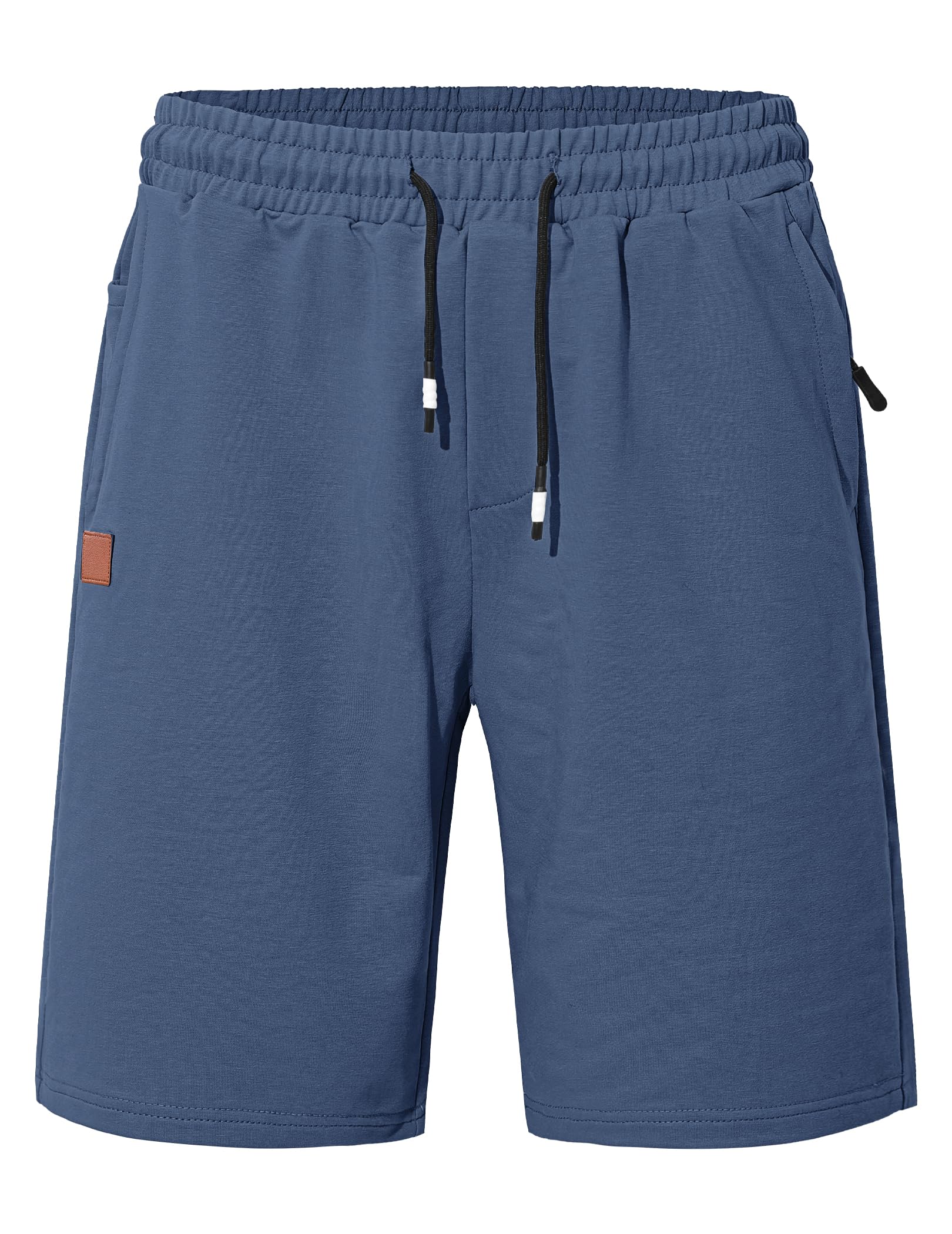 TARAINYA Pantalones Cortos Deportivos Deporte Algodón Hombre Verano con Cremallera Cordón Bolsillo Tarjetero
