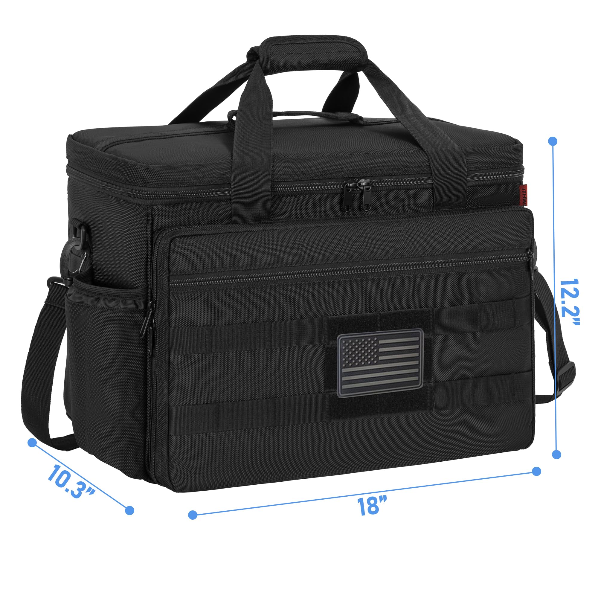 ITHWIU Patrol Bag Law Enforcement, Police Gear Bag Car Front Seat Organizer For Police With Laptop Layer And Cup Holders, MOLLE System, Fits Vehicle Passenger Seat Khaki - View #10