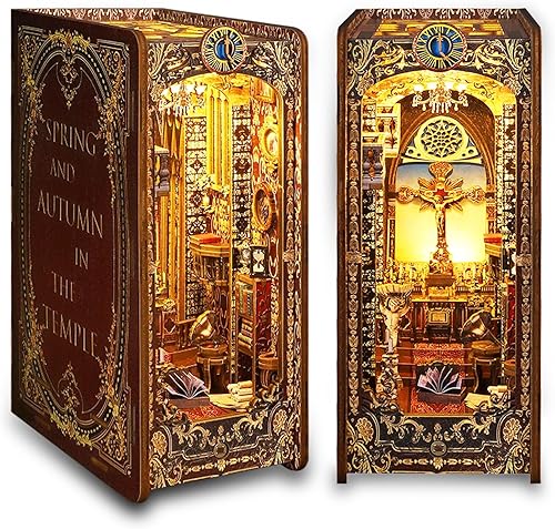 Kit de rincón de libros de bricolaje, casa de muñecas en miniatura para adultos, rompecabezas de madera 3D, callejón de decoración, kit de modelo de