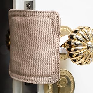 3-Pack Door Silencers and Door Stoppers, Reduces Noise, Elastic Bands can be Wrapped and Adjusted, Prevents Accidental Locking, Suitable for Offices, Nurseries, and Light Sleepers(Brown)