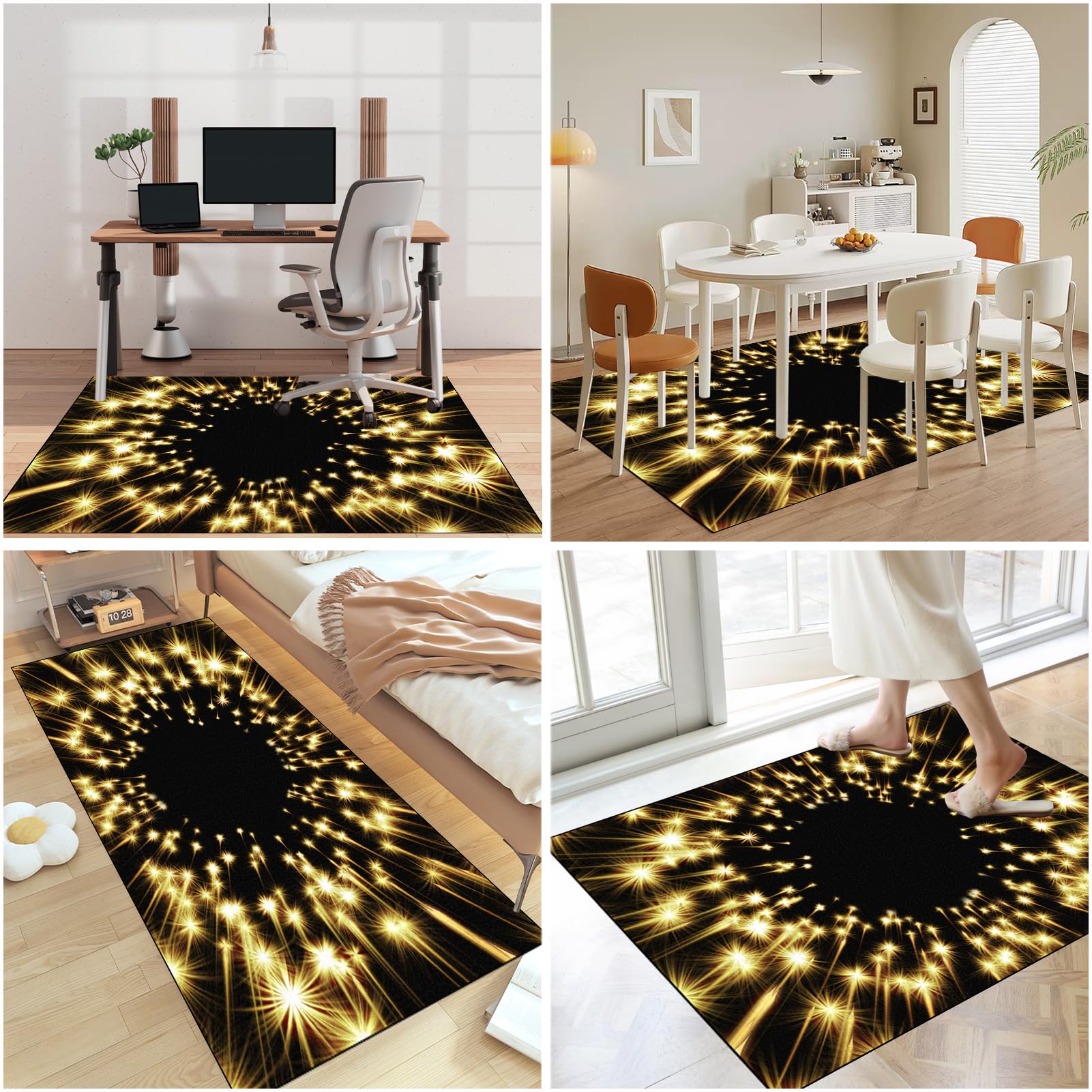 Tapis Chaise de Bureau Gaming, Tapis Protection Sol Chaise Bureau, Tapis de Sol pour Fauteuil, Tapis de Sol Bureau Tissu, Tapis de Protection en Bois/carrelage pour Bureau et Maison 160 x 200 cm