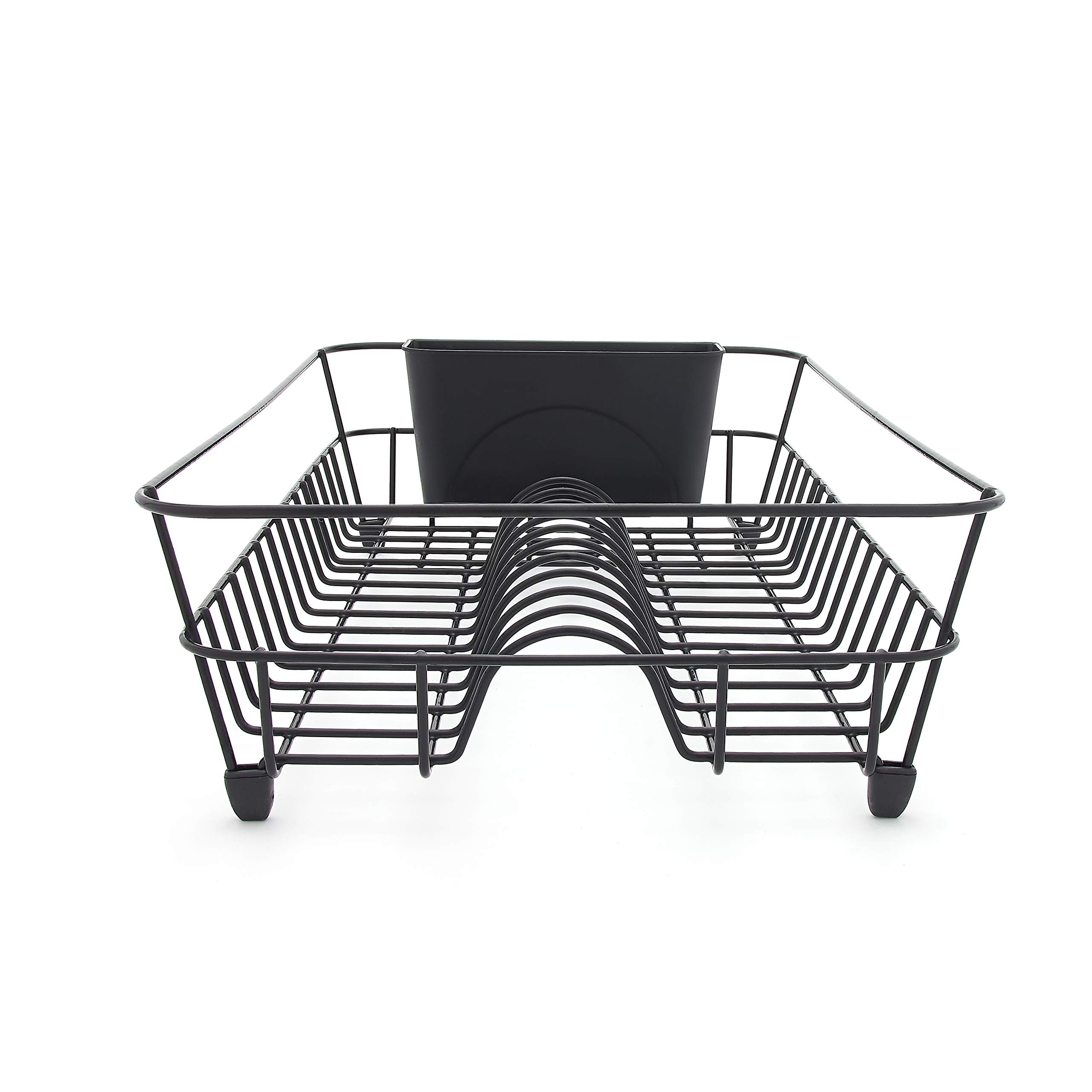 simplywire Black Dish Drainer with Cutlery Basket Anti Rust Buy