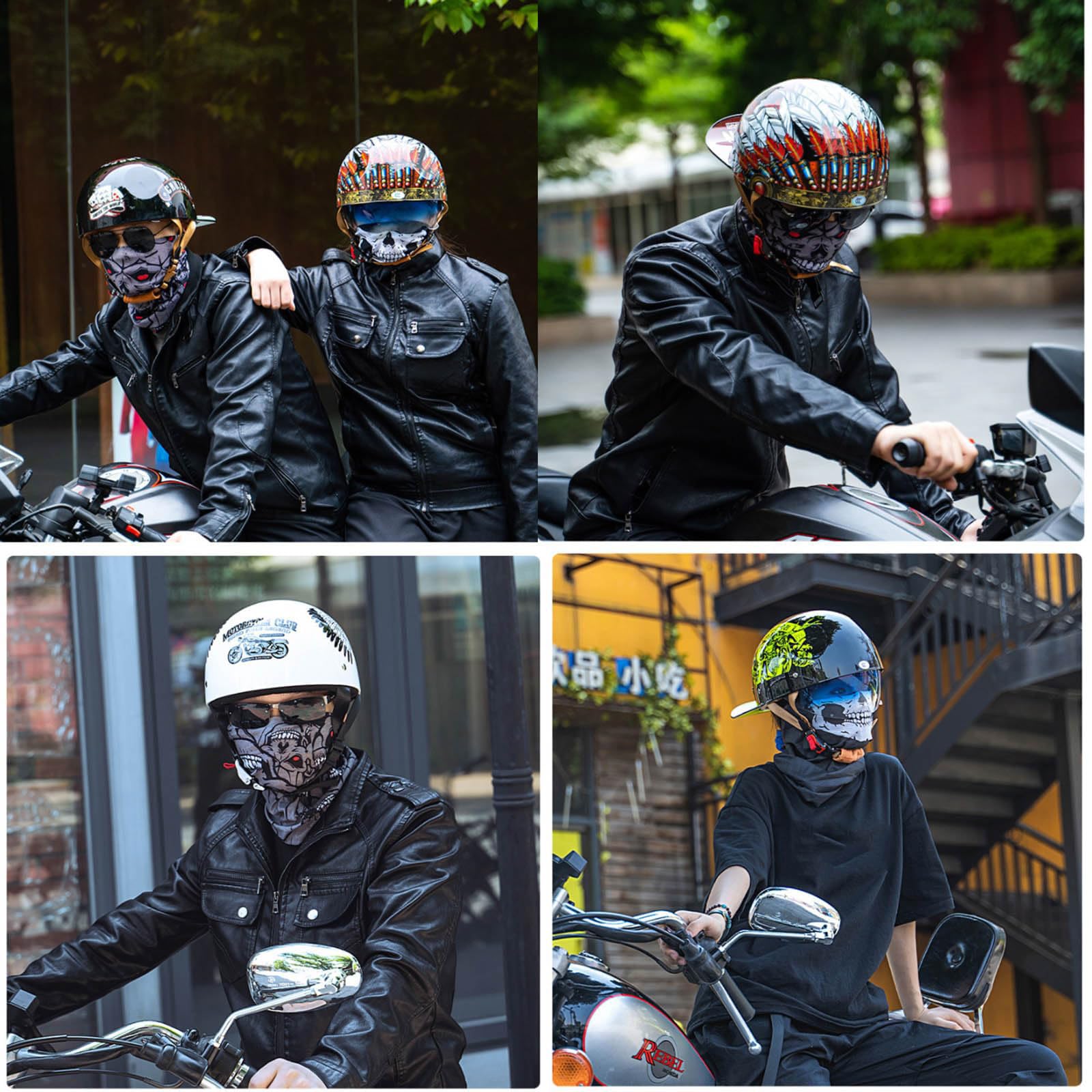 BAA COSTUME MFG.”Riding Cap ⑦ Amazon.com: WFCXBQR Baseball Cap Motorcycle Half Helmet DOT