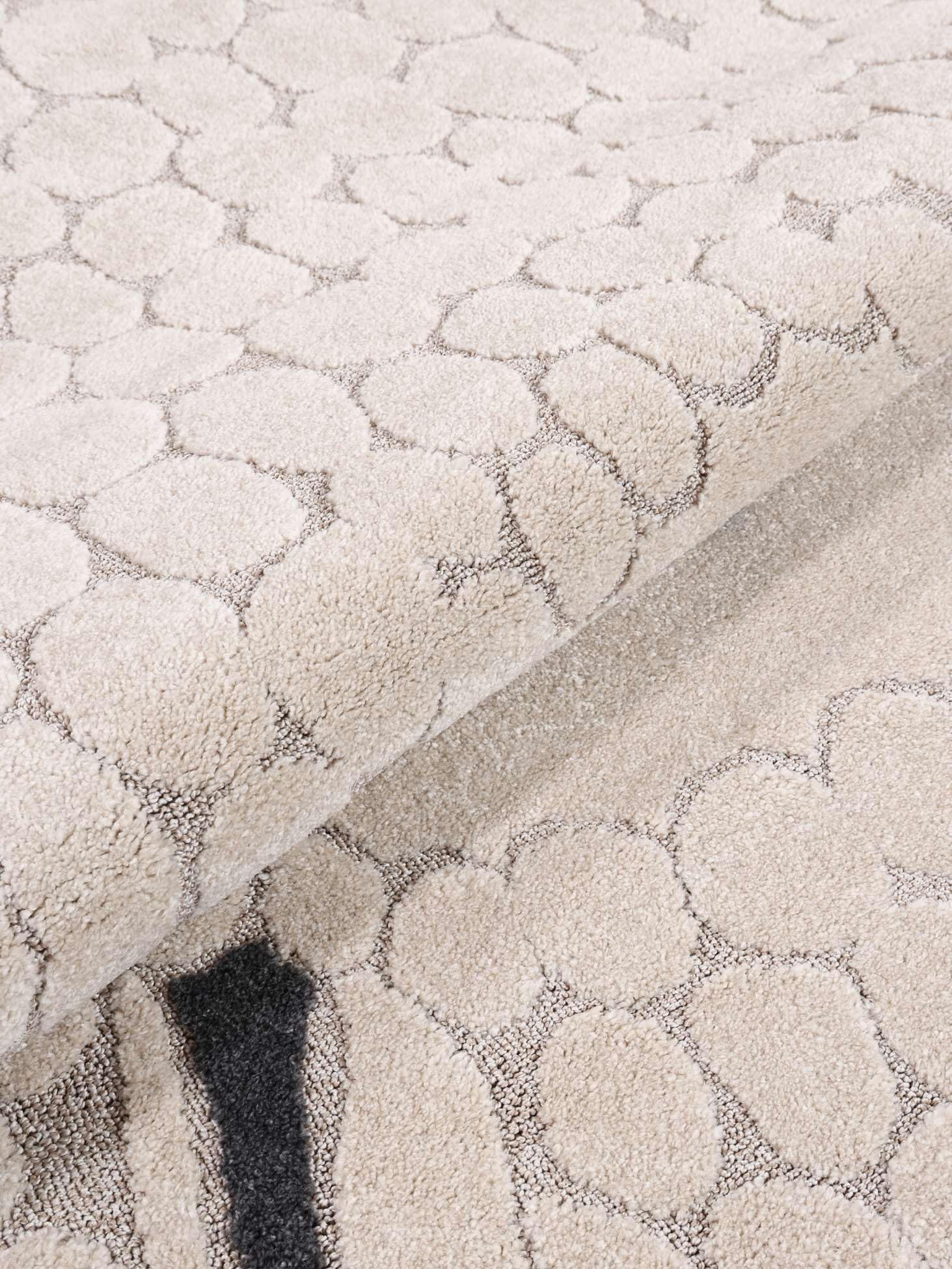 RugVista Lollo Lamm Tapis pour Enfants, Ø 100 cm, Greige/Beige