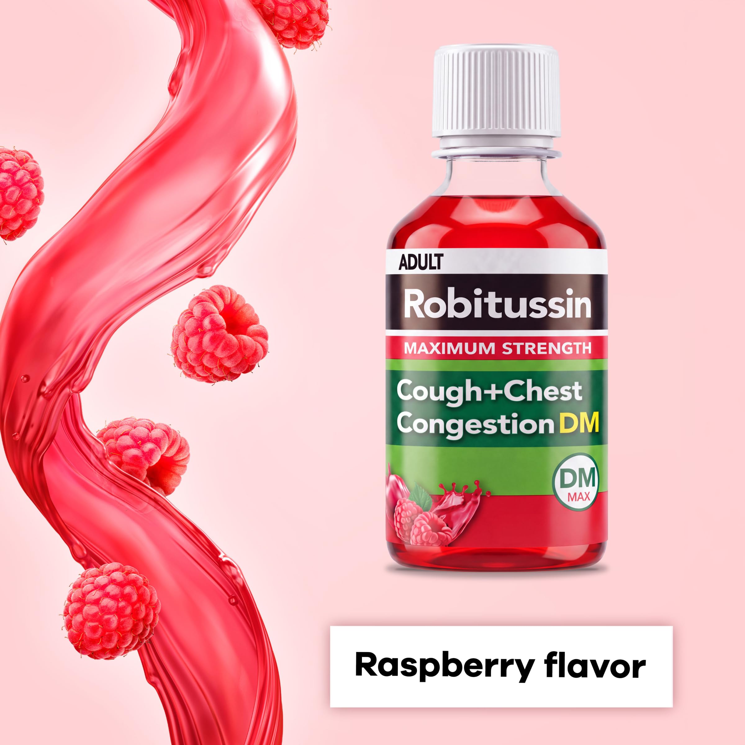 Robitussin DM Maximum Strength Cough Medicine, Raspberry, 4 fl oz — Amazon image 6