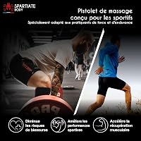 SPARTIATE BODY Ultrakönnyű Masszázspisztoly 32 Sebességfokozattal - Izomregeneráló Masszírozó Eszköz Sportolás Után - Csendes Működés + Ingy 4