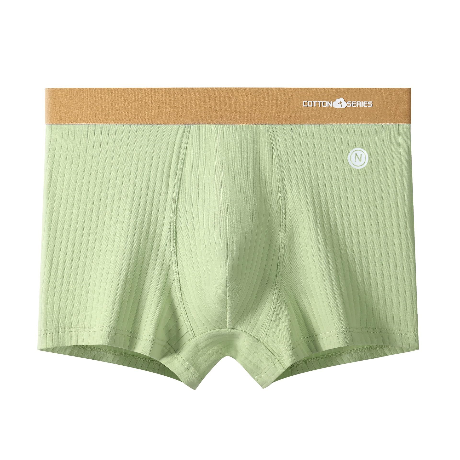 Men's Cotton Underwear Boys Comfortable Breathable Innerwear Light Green-image-34