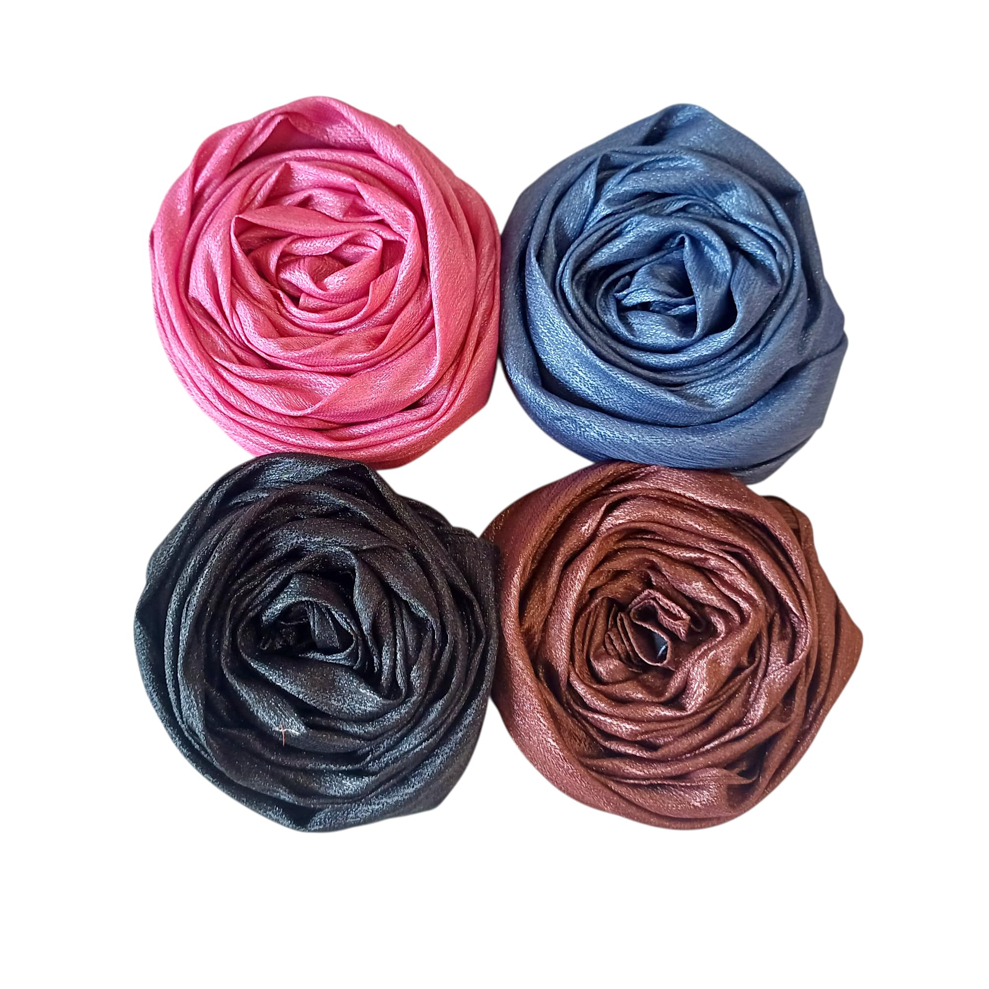 Shimmer Satin Hijab for Women | Pack of 4 | Elegant Party and Festival Wear Hijabs-image-24