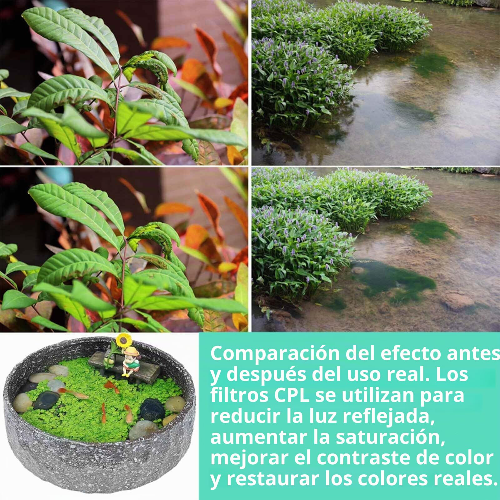 Filtro polarizador CPL de lente de teléfono para iPhone, Samsung y otros teléfonos inteligentes, adaptador de clip, vidrio multicapa HD de doble cara, accesorios