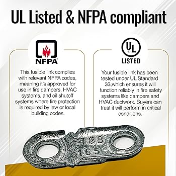 Fusible Link 165 Degree Dayton 2TGJ3 for Fire Dampers