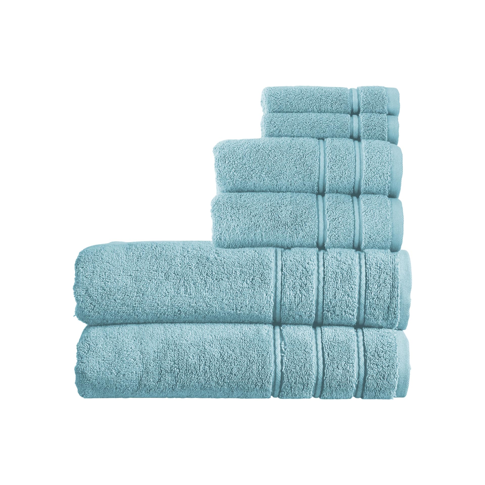 Christy Antalya Bath Sheets Set | 6 Piece | 100% Turkish Cotton | 600GSM | Soft Plush Luxury Towel Set | 2 Bath Sheets 2 Hand Towels 2 Face Cloths | Quick Dry | Ocean Blue