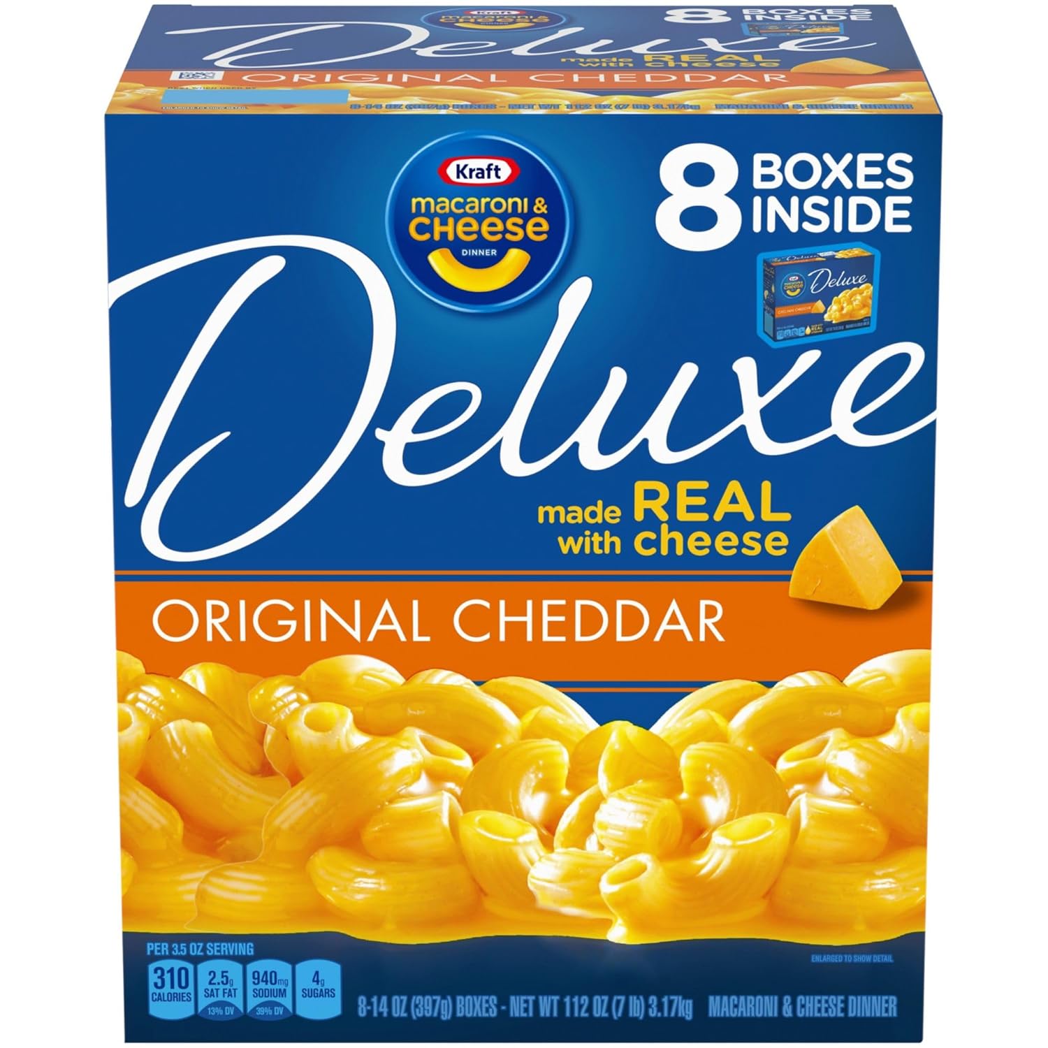 Kraft Deluxe Original Cheddar Macaroni & Cheese Dinner (14 oz., 8 pk.)