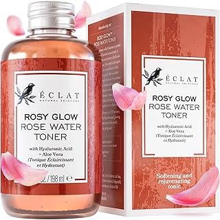 Rose Water Facial Toner - Organic Rosewater Toner Spray for Face, Pore Minimizer Hydrating Toner Face Mist, Pure Rose Water Toner for Dry Skin, 100% Rose Water for Hair and Skin, Face Toner for Women