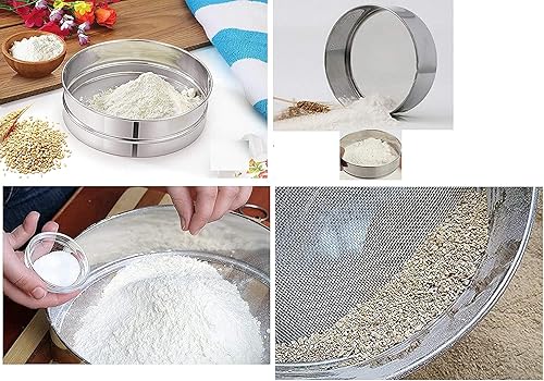 Miniatura 4 de Juego de 5 tamices intercambiables de acero inoxidable 4 en 1 para especias de harina, coladores de alimentos, Atta Chalni Jaali Channi Atta,