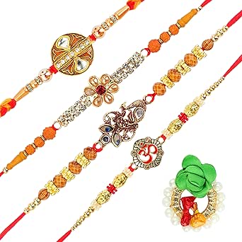Rakhi Bhaiya Bhabhi Set 2 Rakhi Avec Carte Rakhi 2'li Set Brother Için Thread Bracelet Bhai Bhabhi Bhaiya Veera Raksha Bandhan Dora Set Bracelet With Rakhee Gift Card Pack For Brother Sister