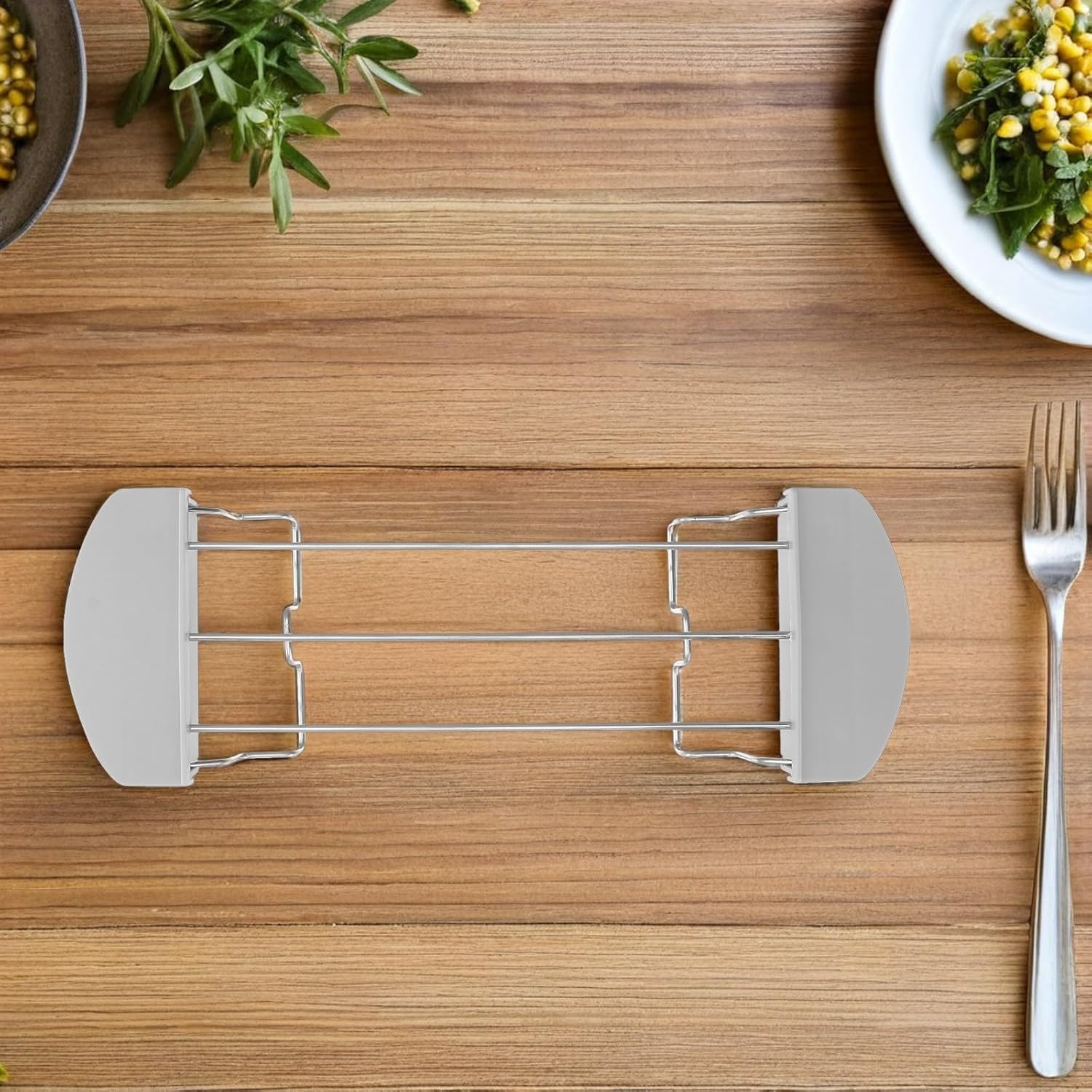 2pcs Toaster Oven Grill Rack with Handles for Bread Toasting