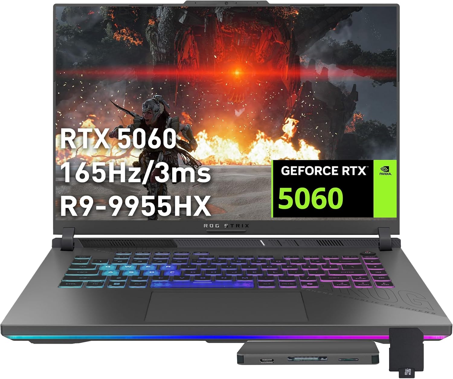 ASUS G733QS-R7R3080P3 ROG Strix SCAR 17 G733QS (Ryzen 7 5800H/16GB/512GB/RTX 3080FHD, 300Hz/17.3 Inches, English Optical Mechanical Keyboard, Wifi6/Black) Windows 11 Free Upgrades supported: