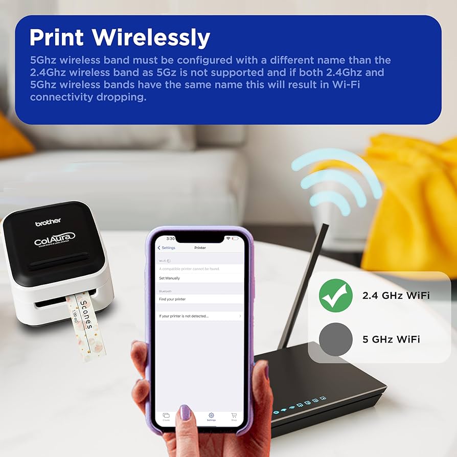 Brother VC-500W Versátil Compacta Cor Etiqueta e Impressora de