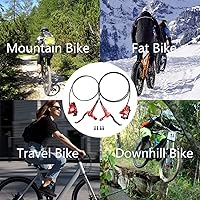 Vista 5 de Cyclon Juego de Frenos de Disco Hidráulicos MTB, Frenos Hidráulicos de Aleación de Aluminio NegroRojo para Bicicleta de Montaña, Freno Hidráulico