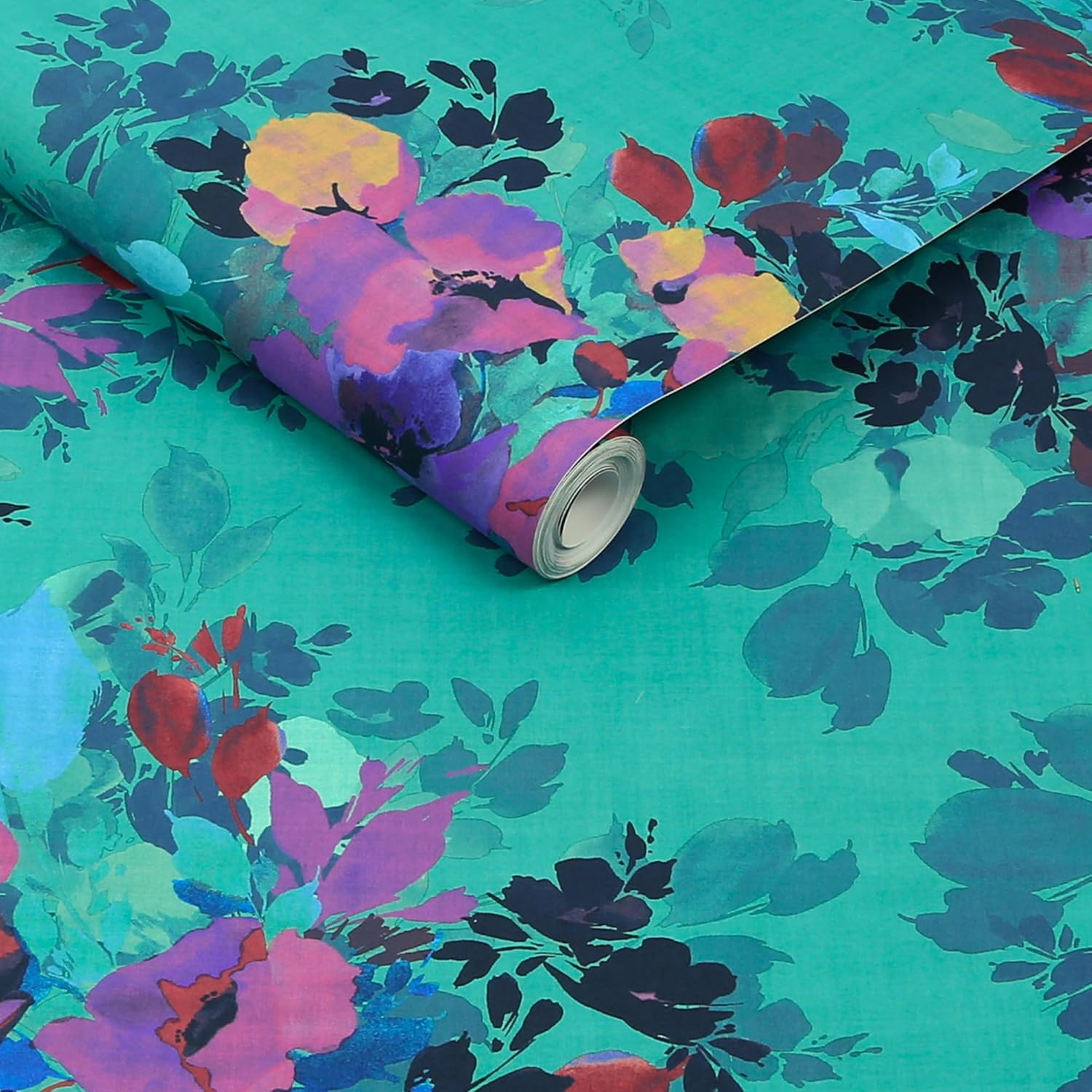 Nicole Miller New York Botanic Teal Peel & Stick Wallpaper