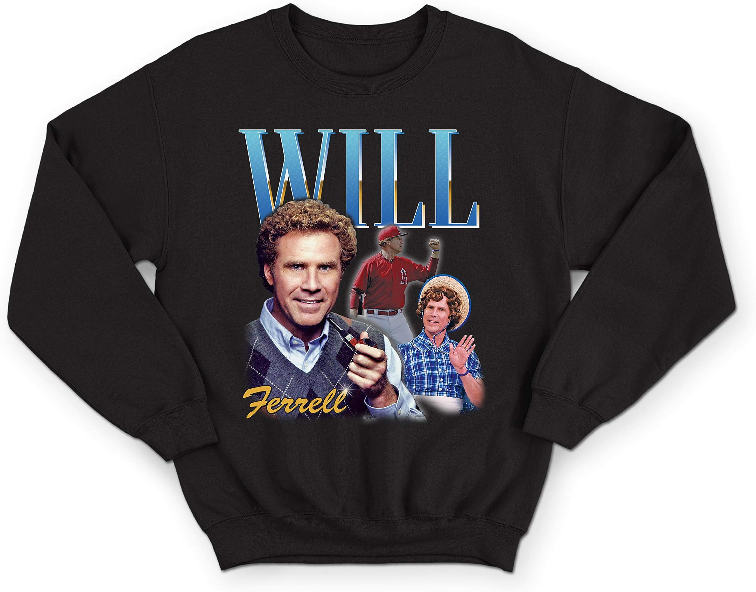 Sanfran Clothing Will Ferrell Homage Top Funny Film Icon Retro 90's Vintage Elf Ron Jumper Sweater
