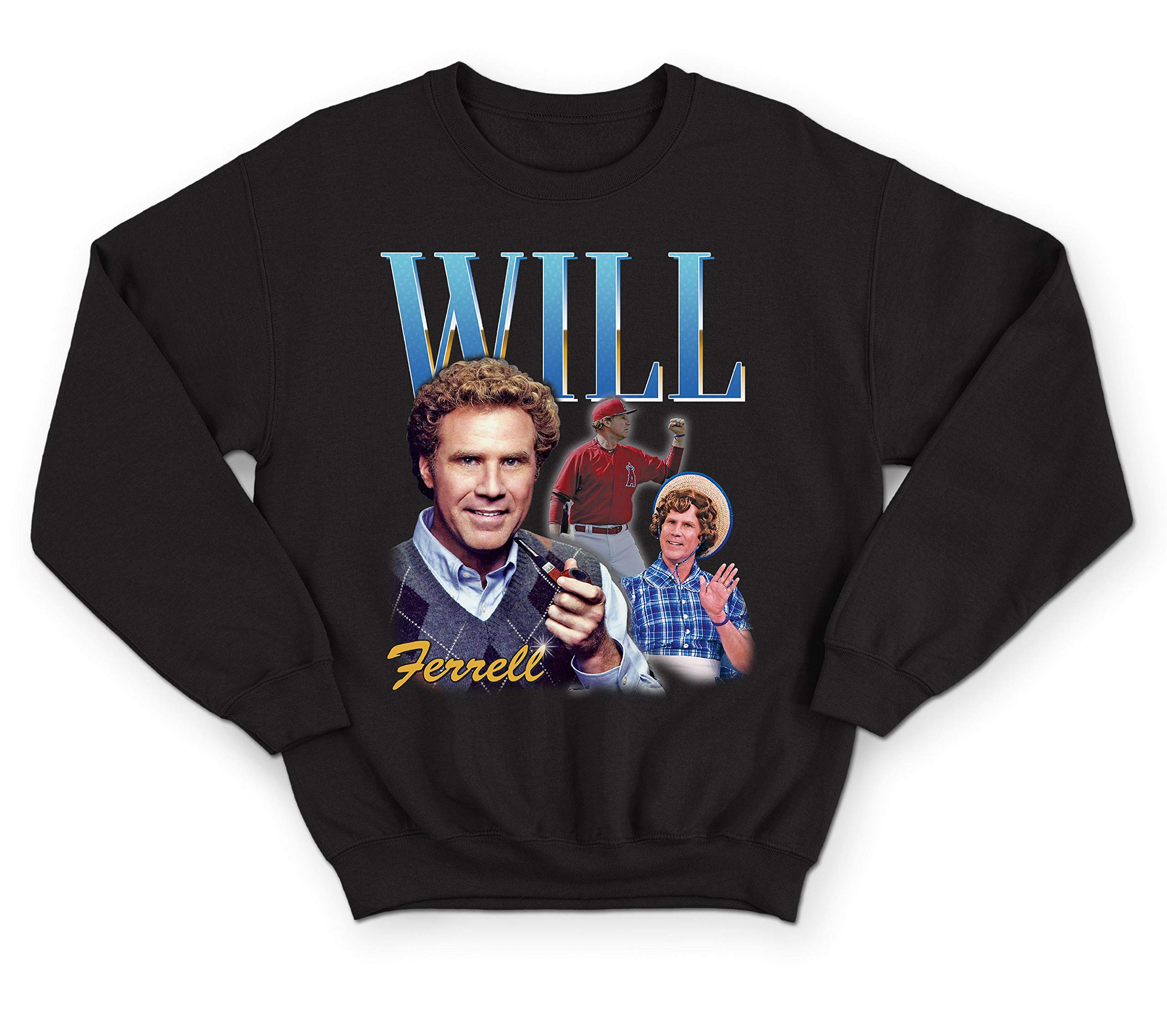 Sanfran Clothing Will Ferrell Homage Top Funny Film Icon Retro 90's Vintage Elf Ron Jumper Sweater