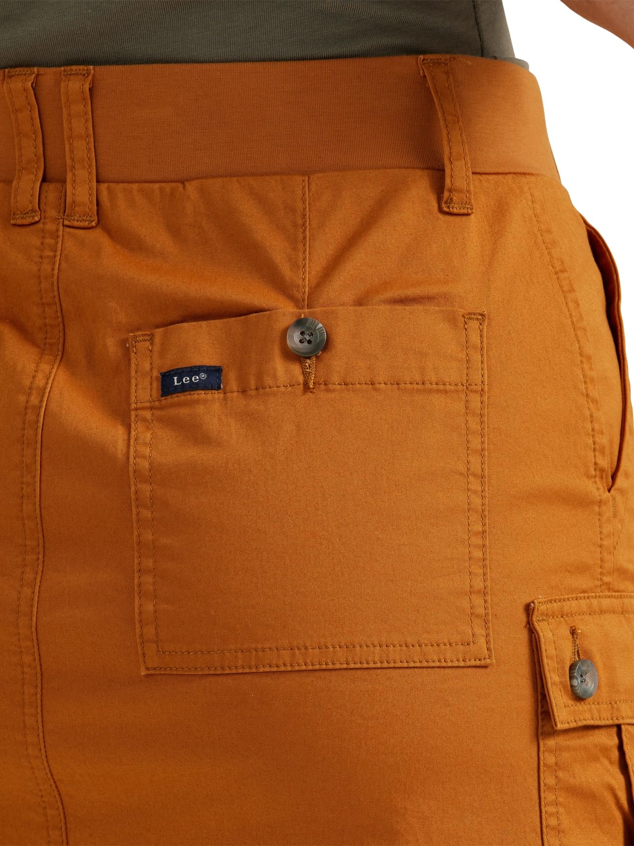 Lee Confort Ultra Lux avec Short Cargo Flex-to-Go Jupe, Caramel, 48 Femmes