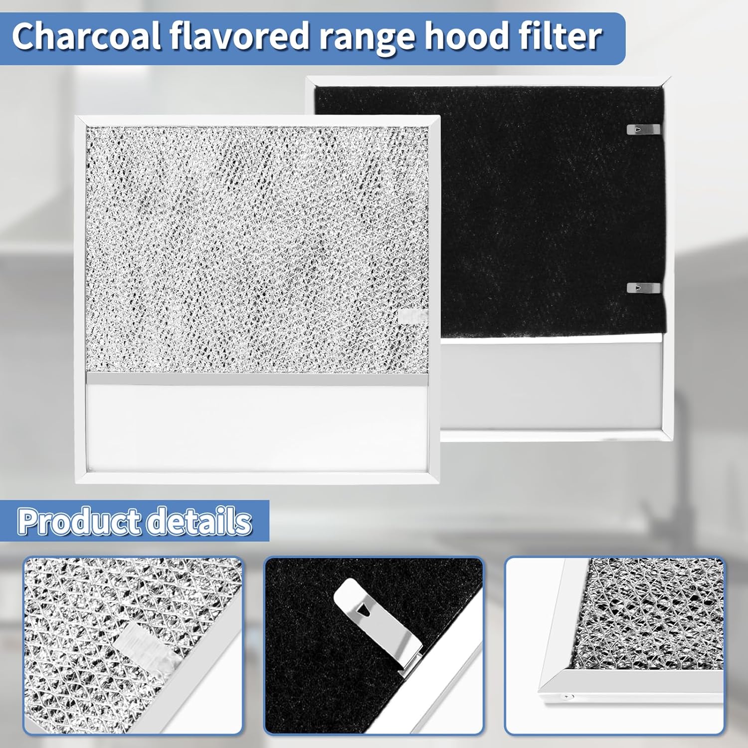 BP57 Range Hood Filter with Light Lens pack 2 for Broan-NuTone 43000 Series Stove Hood Vent Air Filter-Kitchen Exhaust Grease Aluminum Filter- 11-3/8 x 11-3/4 In - Image 5
